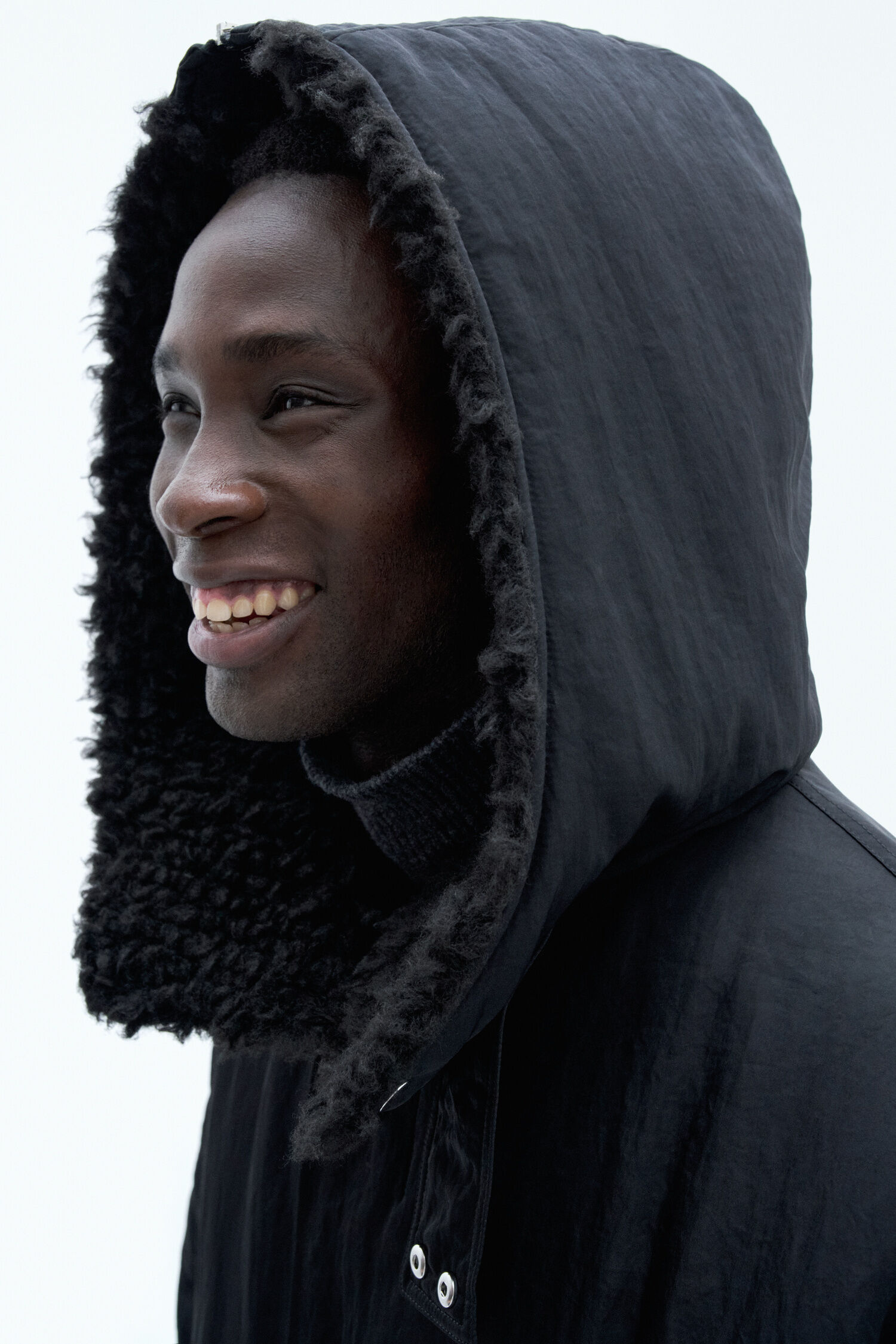Black sales padded parka