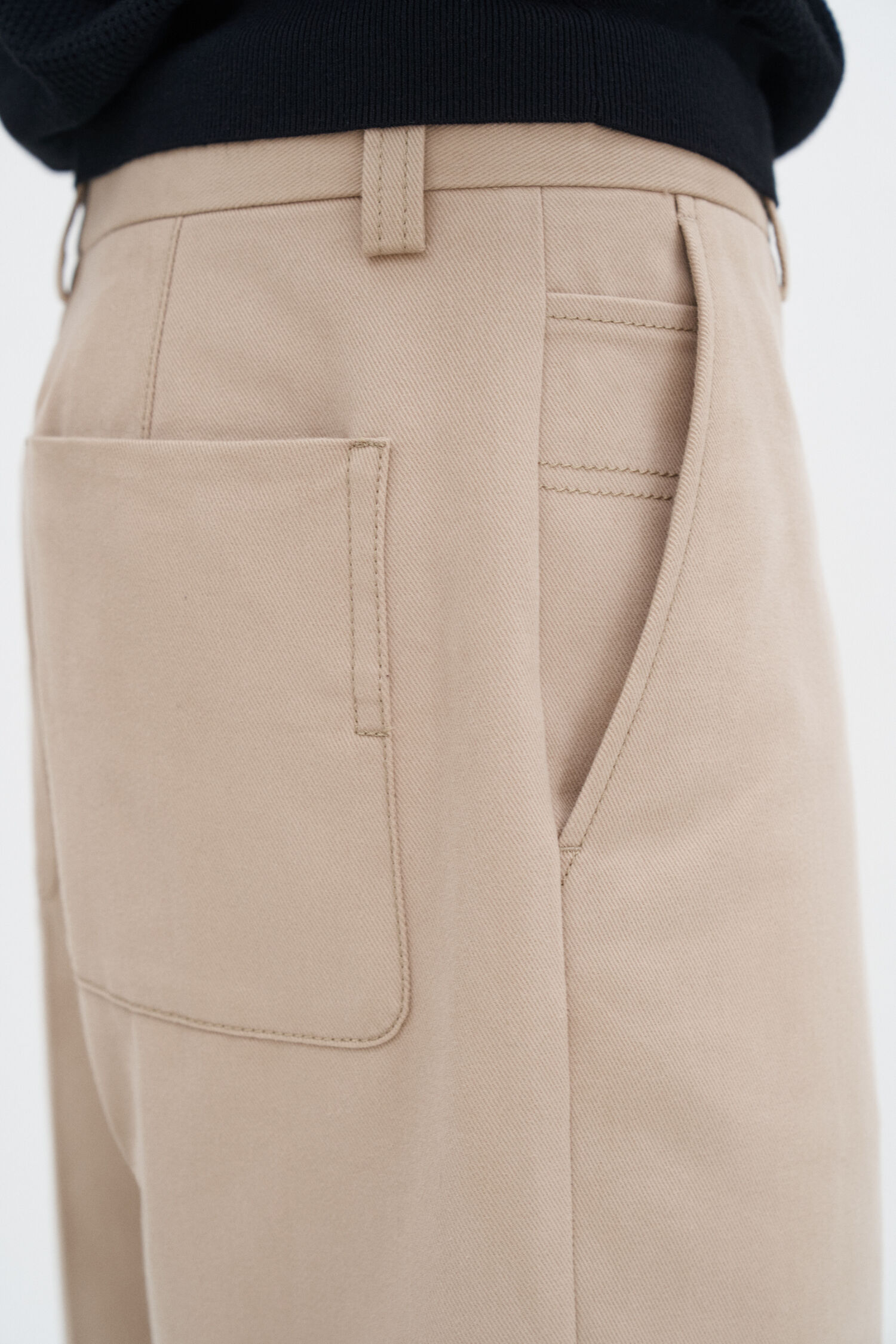 Oversized Cropped Work Trouser