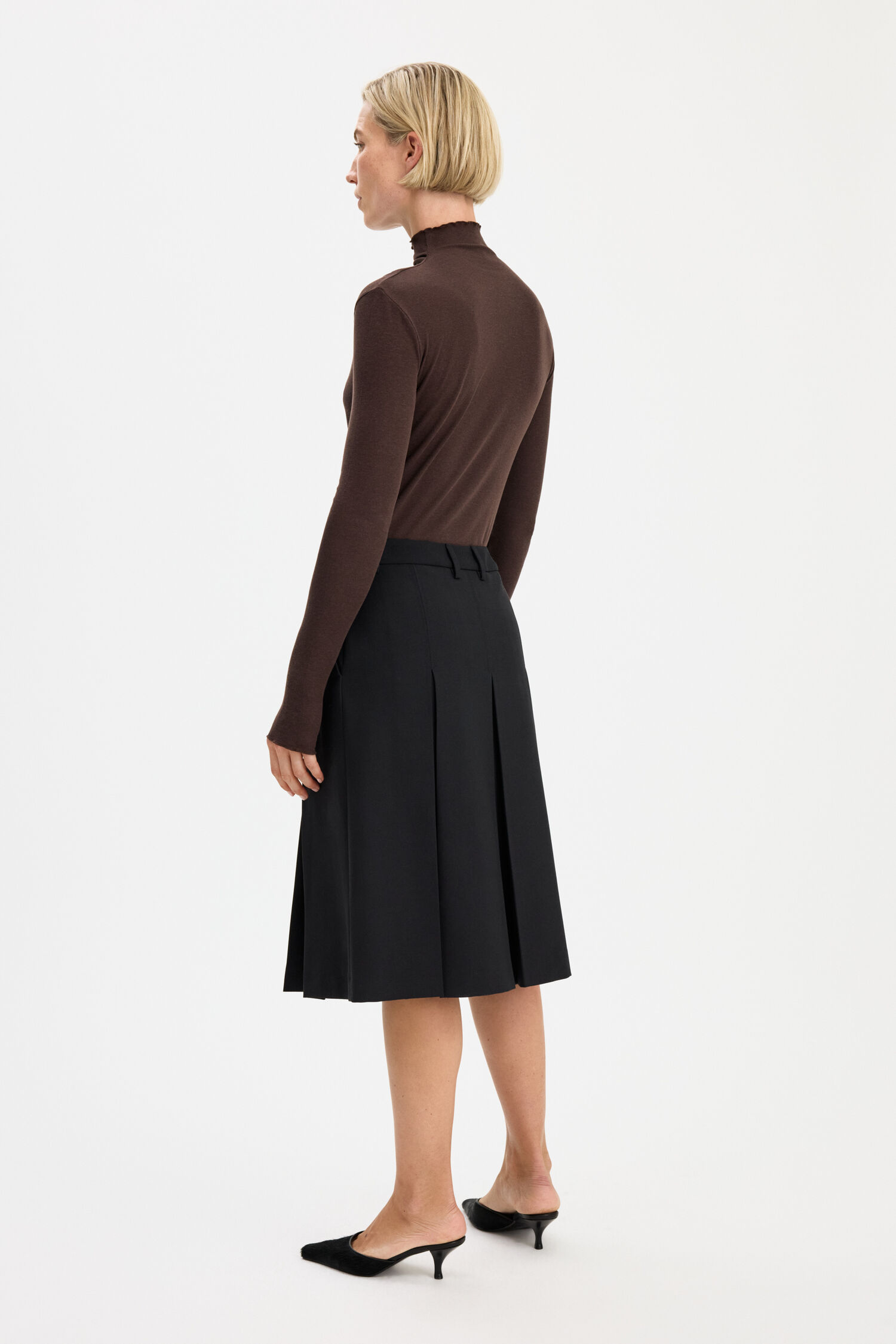 Pleated Wool Skirt