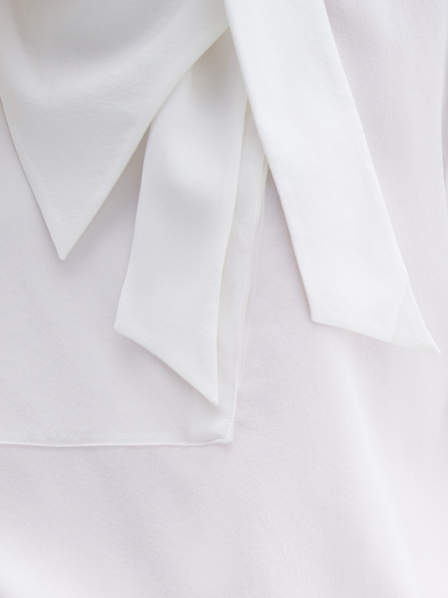 Scarf Neck Silk Shirt