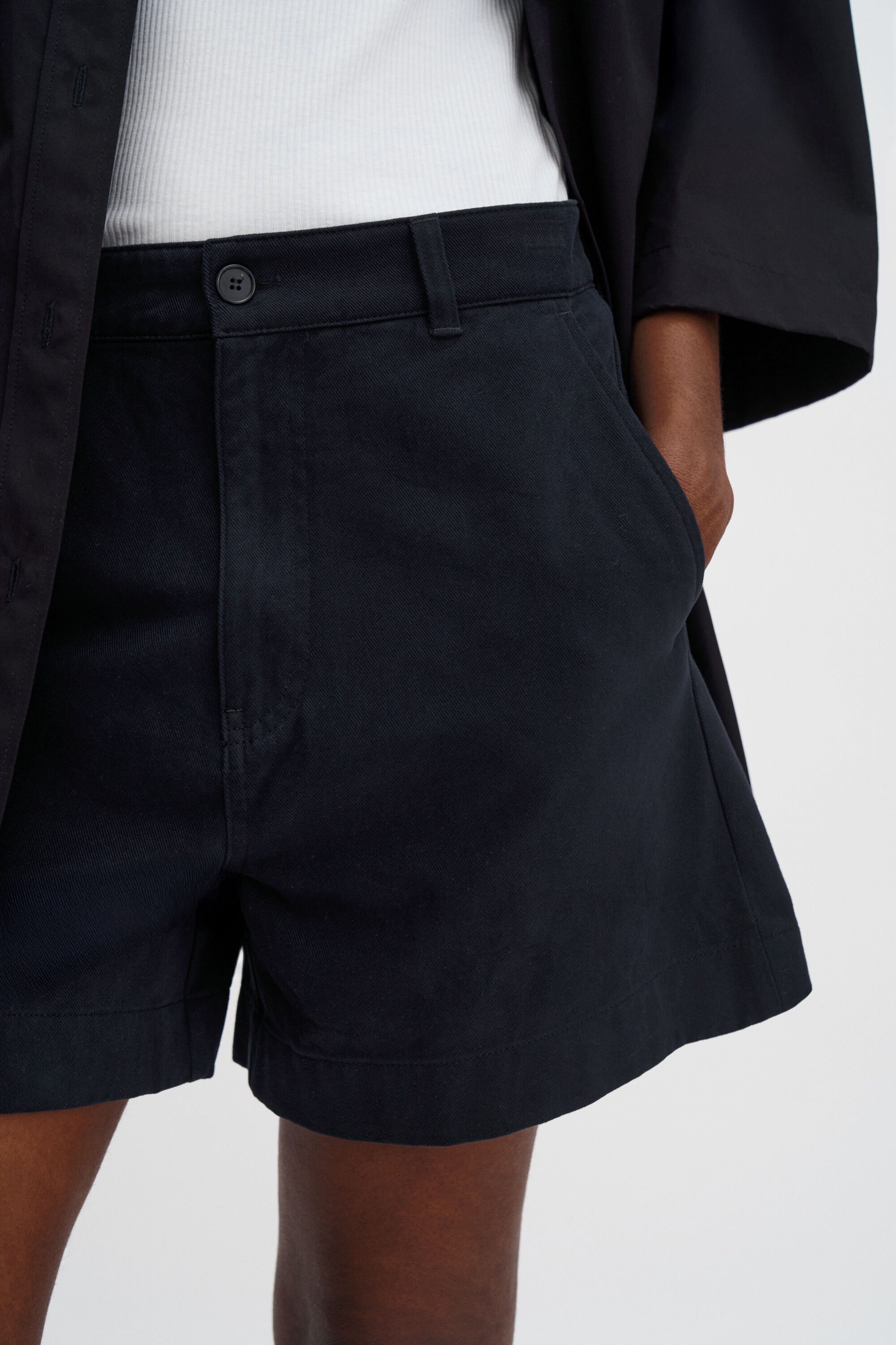 【新品】OVY Black Wash Baggy Shorts M KAJA Baggy Cotton Shorts - Washed Black | FILIPPA K