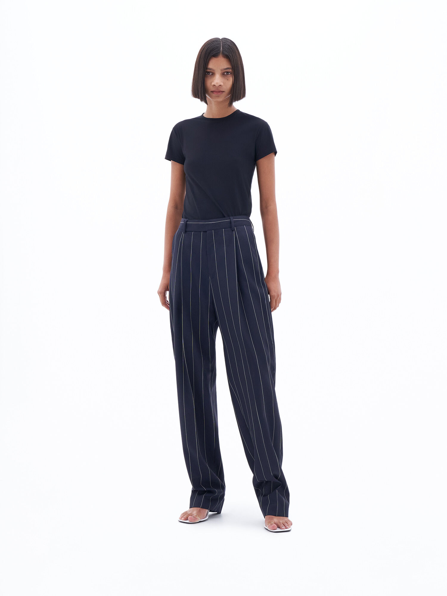 Julie Pinstripe Trousers