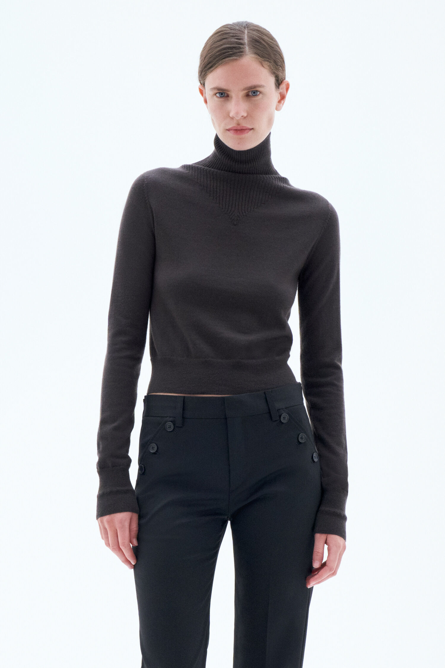 Merino Turtleneck Sweater - Dark Oak | FILIPPA K