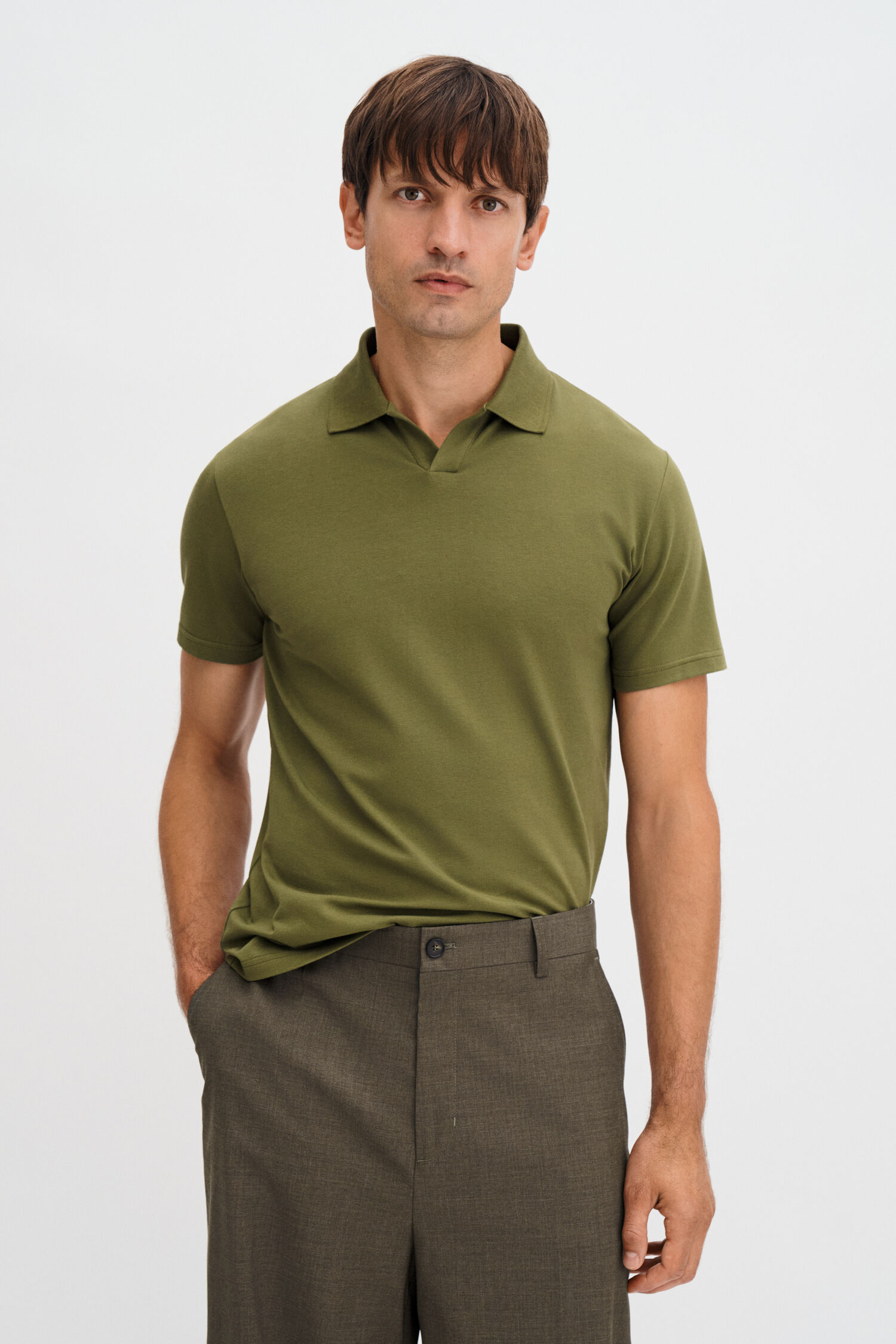 Stretch Cotton Polo T-Shirt