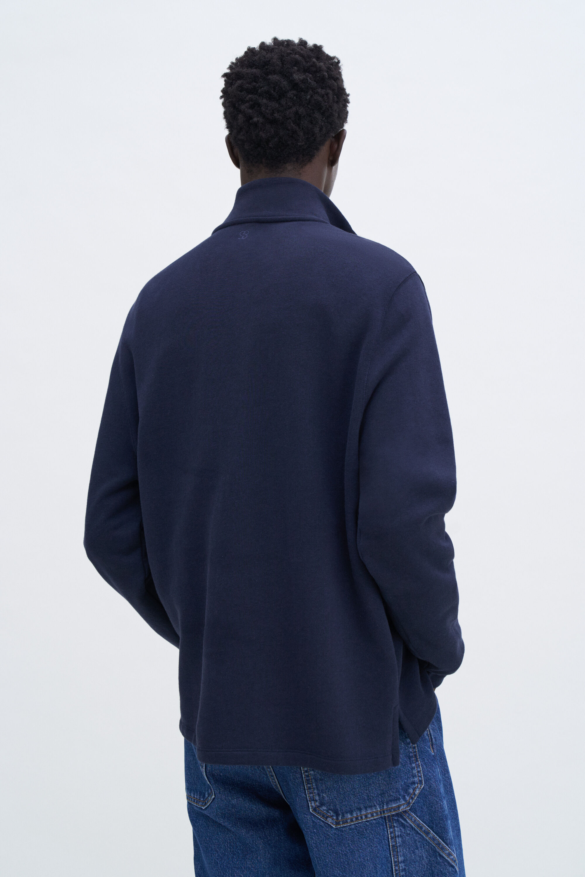 Half Zip Sweatshirt - Navy | Filippa K