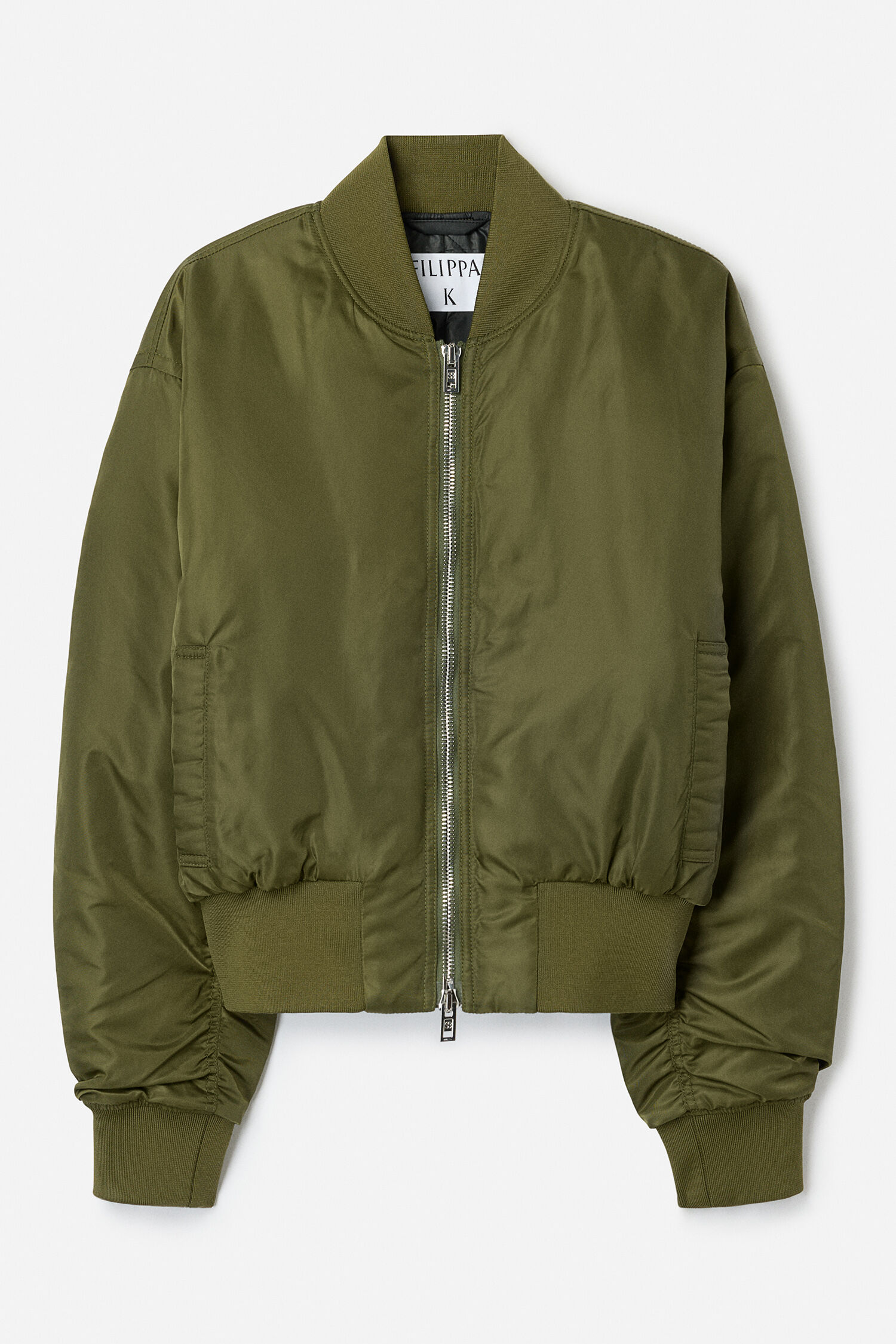 Nylon Zip Jacket - Midnight Green | FILIPPA K