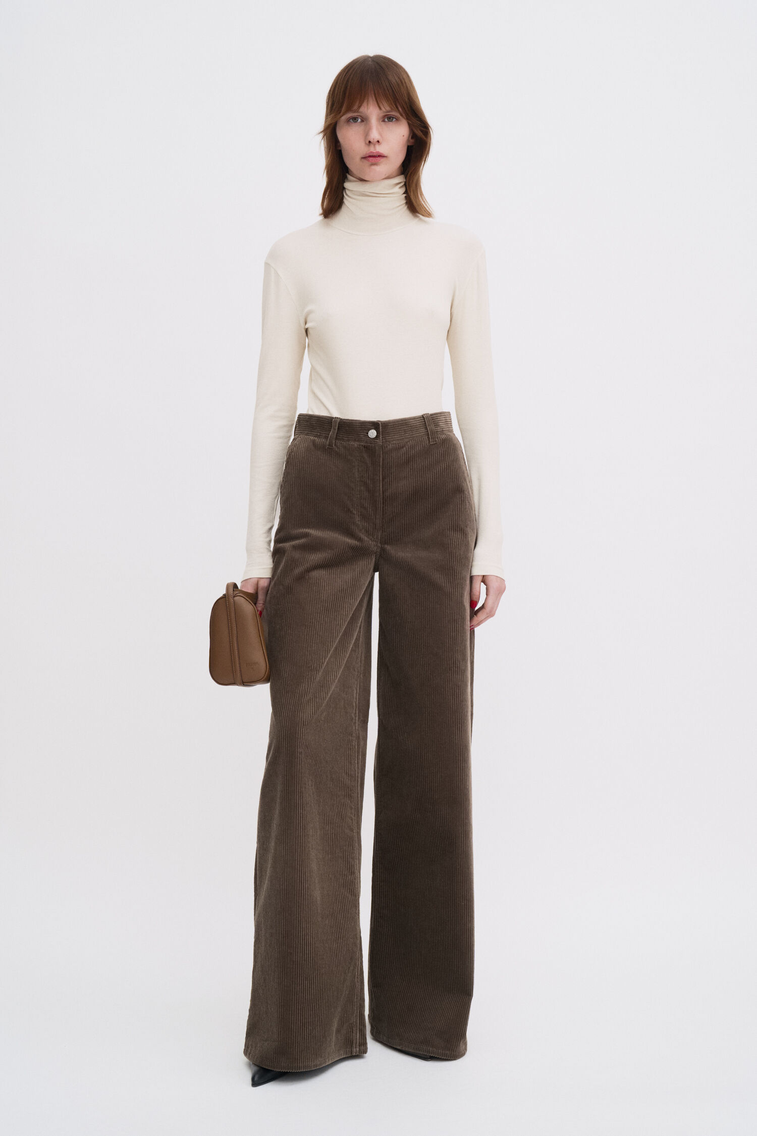 Wide Leg Corduroy Trousers