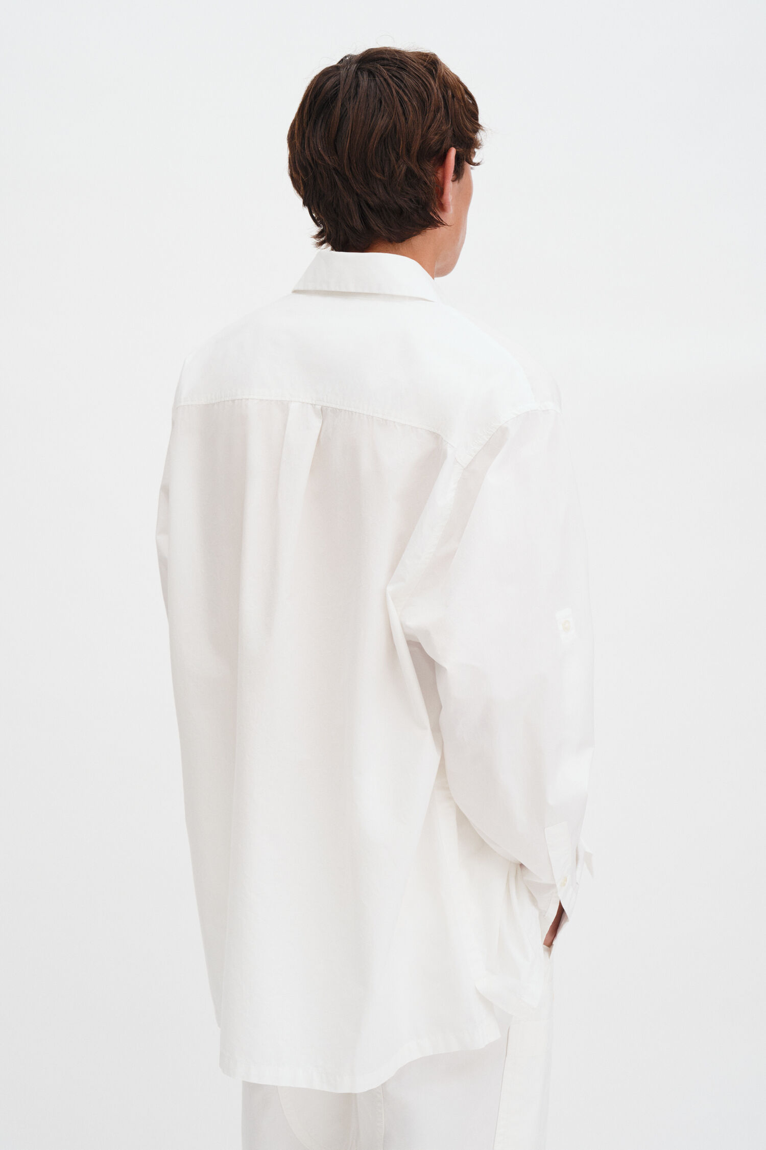 Rolled Sleeve Cotton Shirt