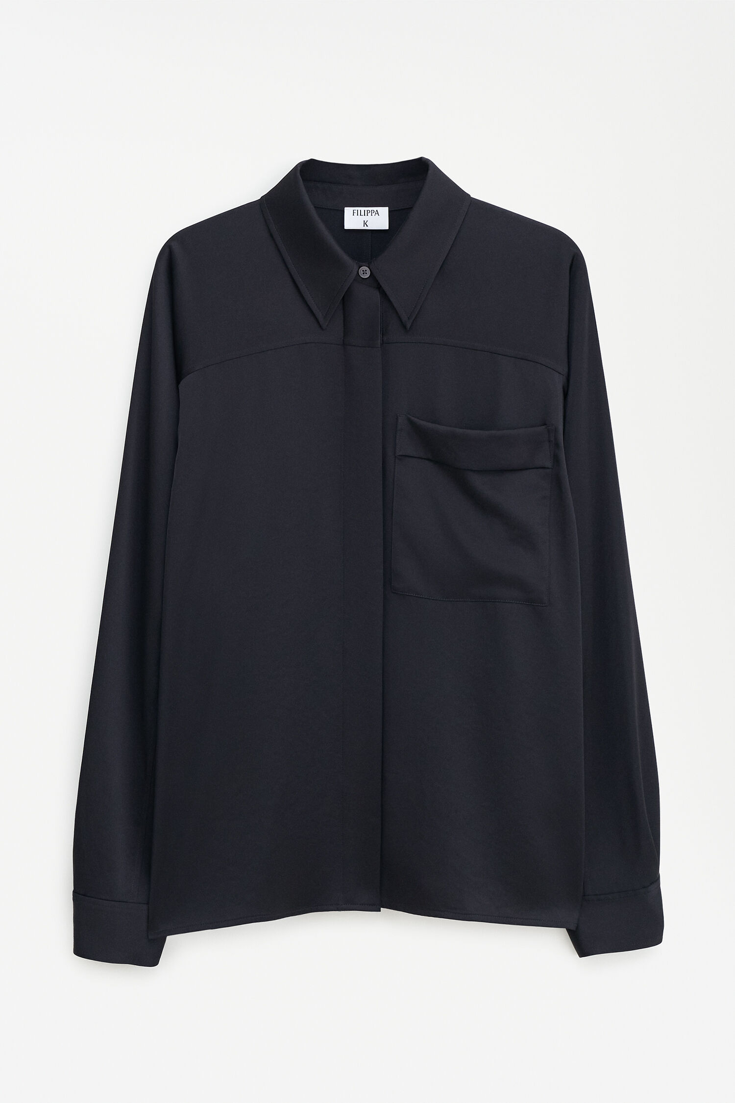 Shiny Pocket Blouse