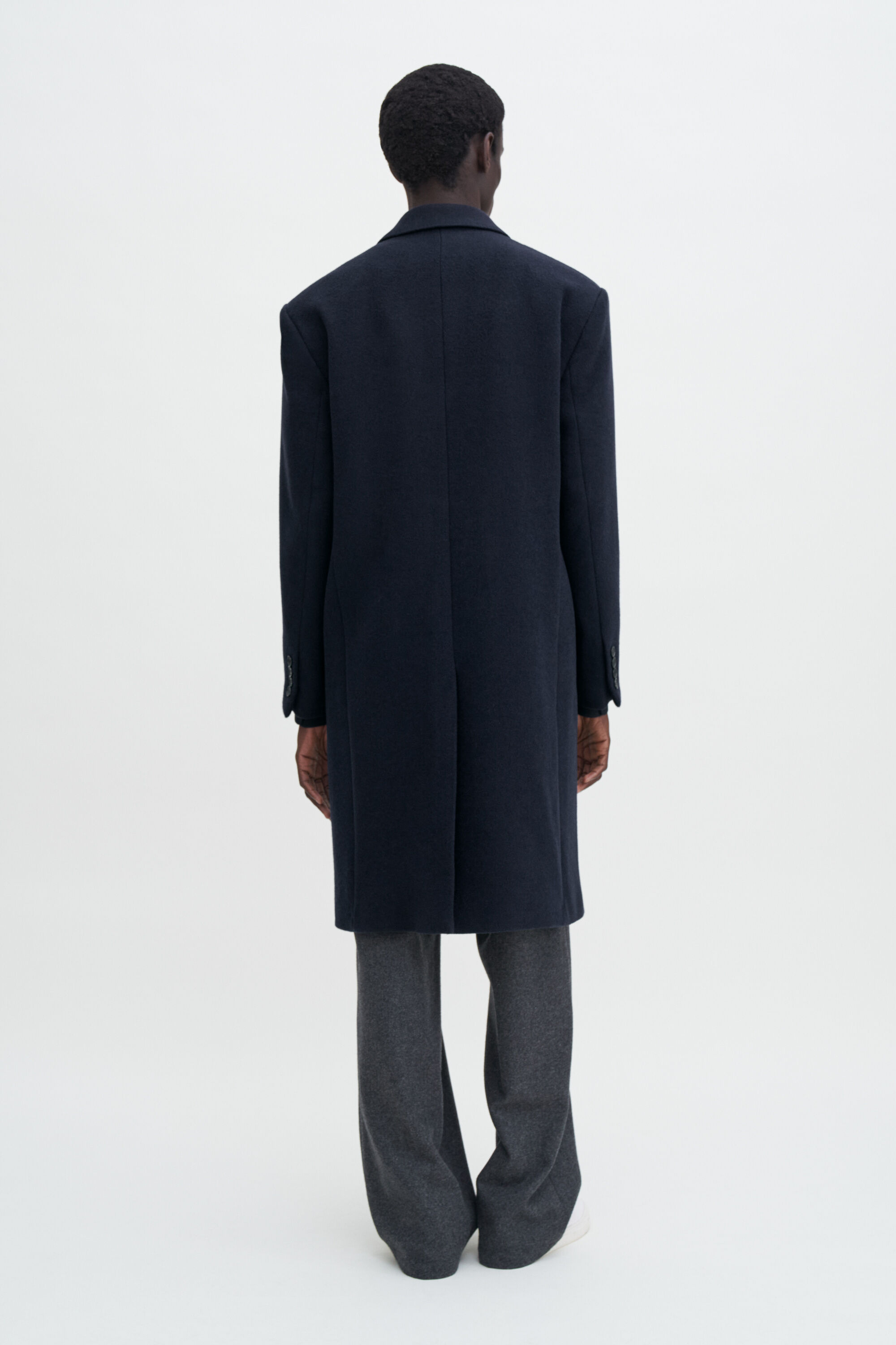 Relaxed Wool Crombie Coat