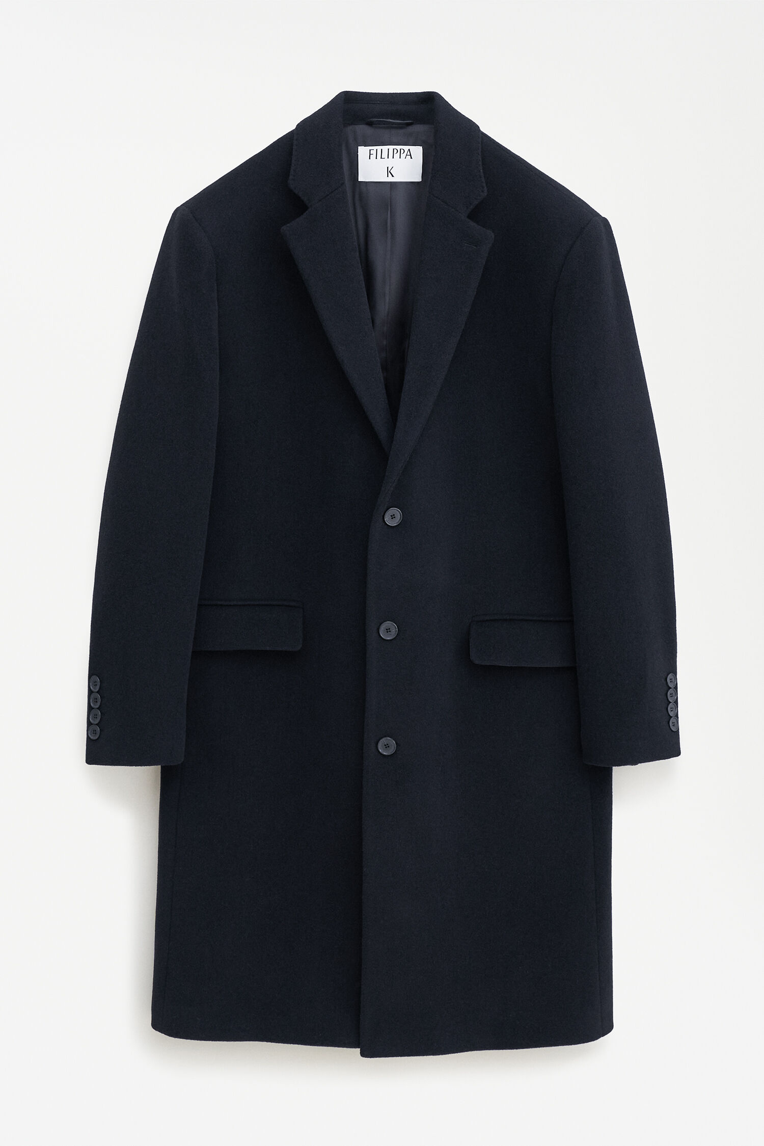 Relaxed Wool Crombie Coat