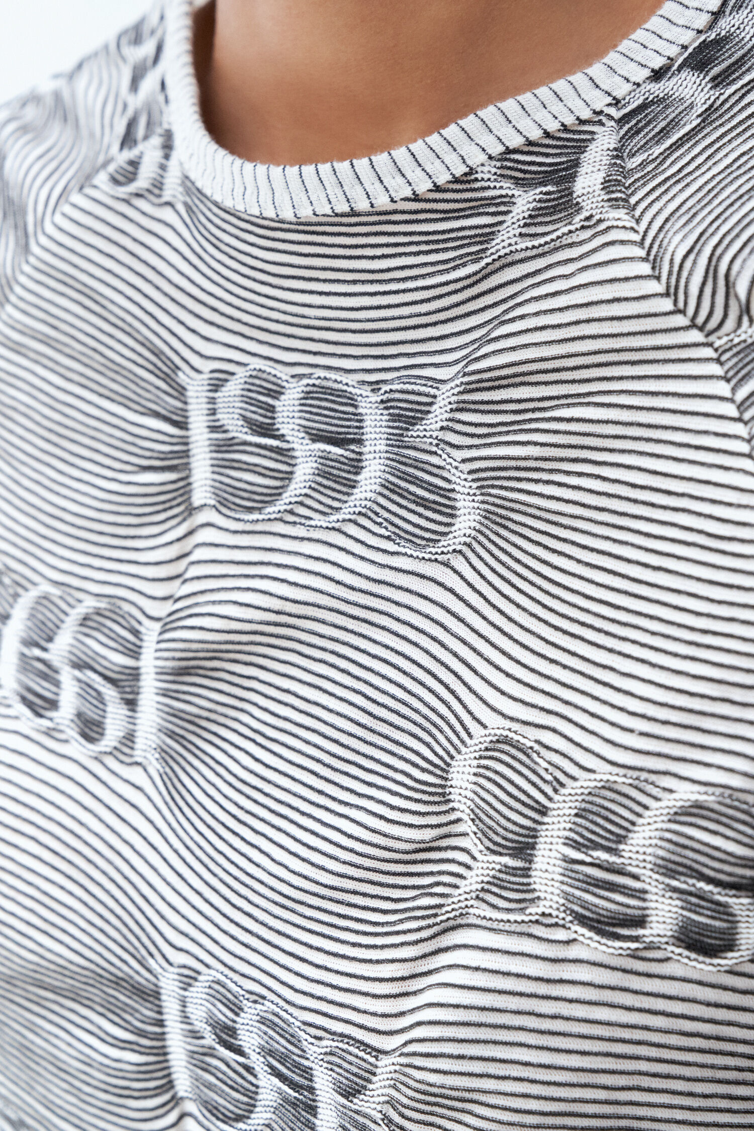 Jacquard Cap Sleeve Tee