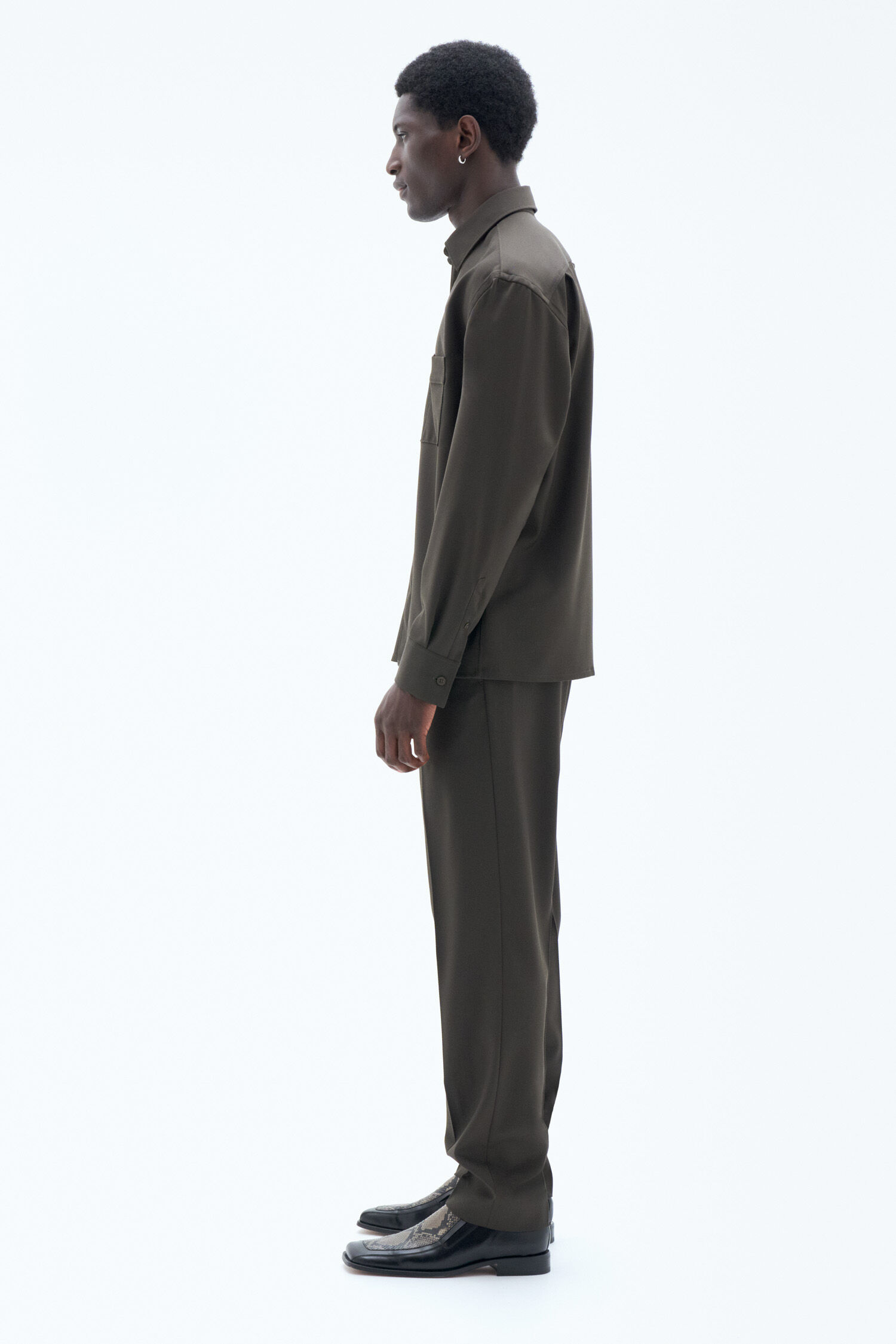 Boxy Wool Twill Shirt