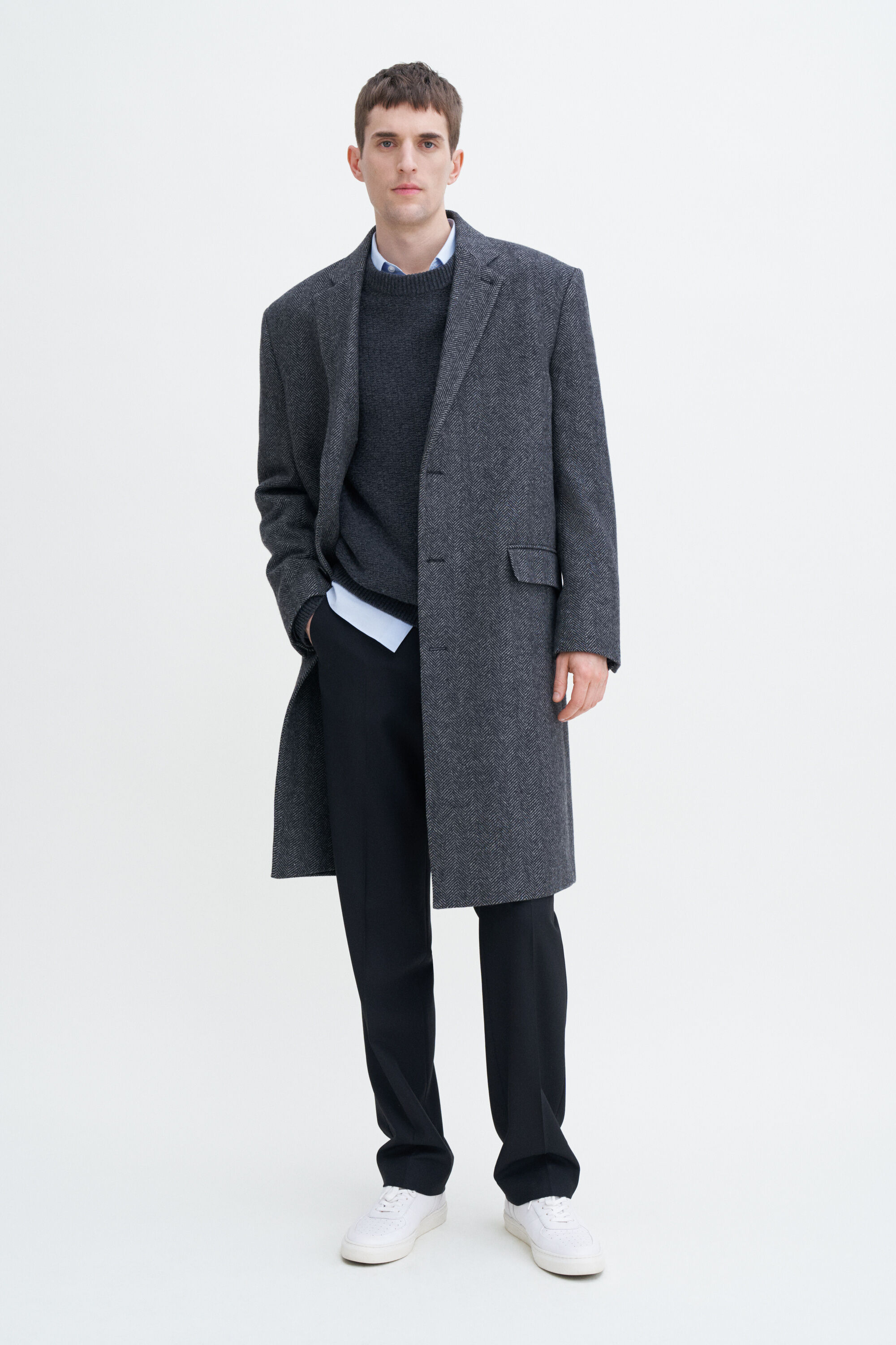 Relaxed wool blend coat 2025