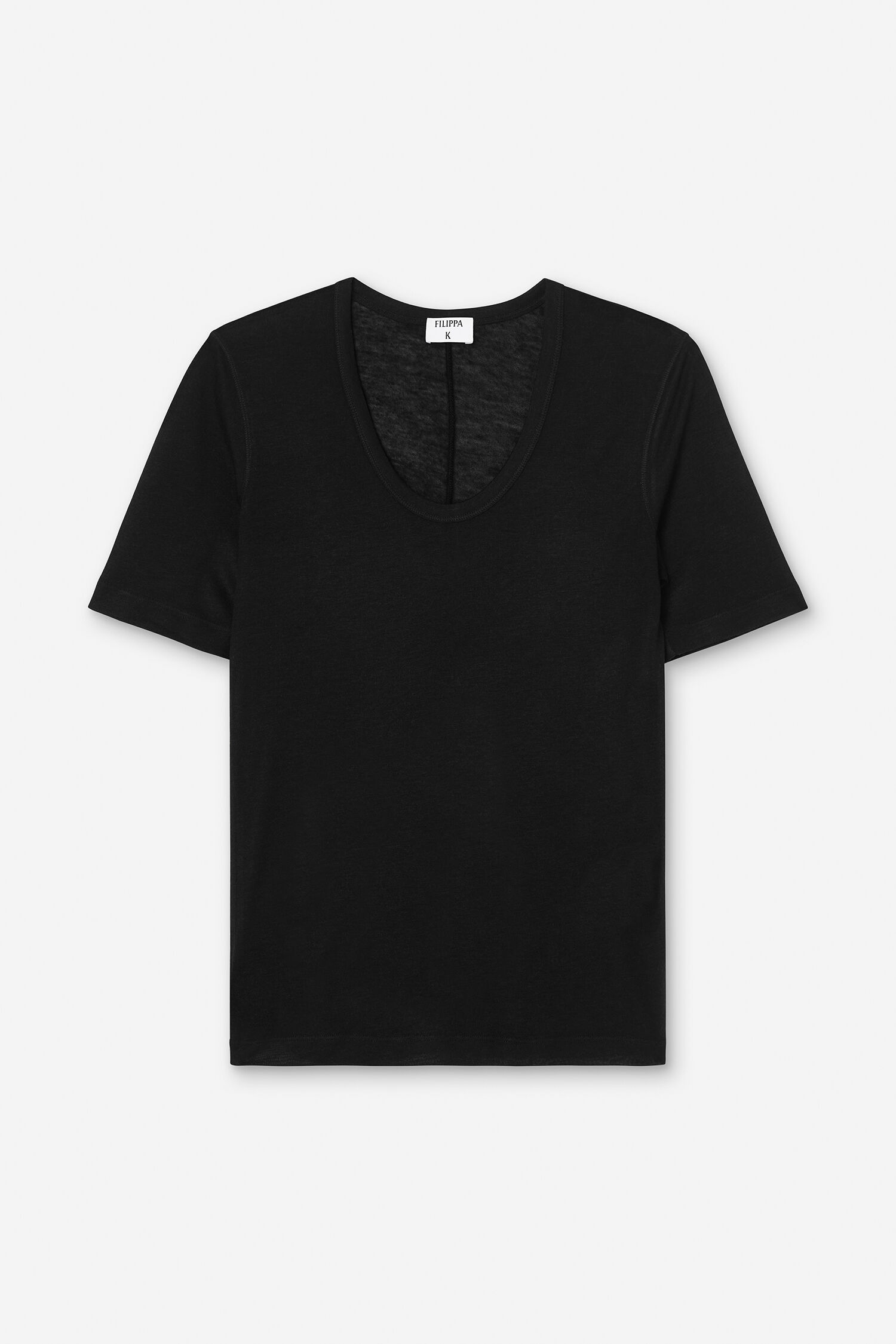 Lyocell Cashmere Scoop Neck Te