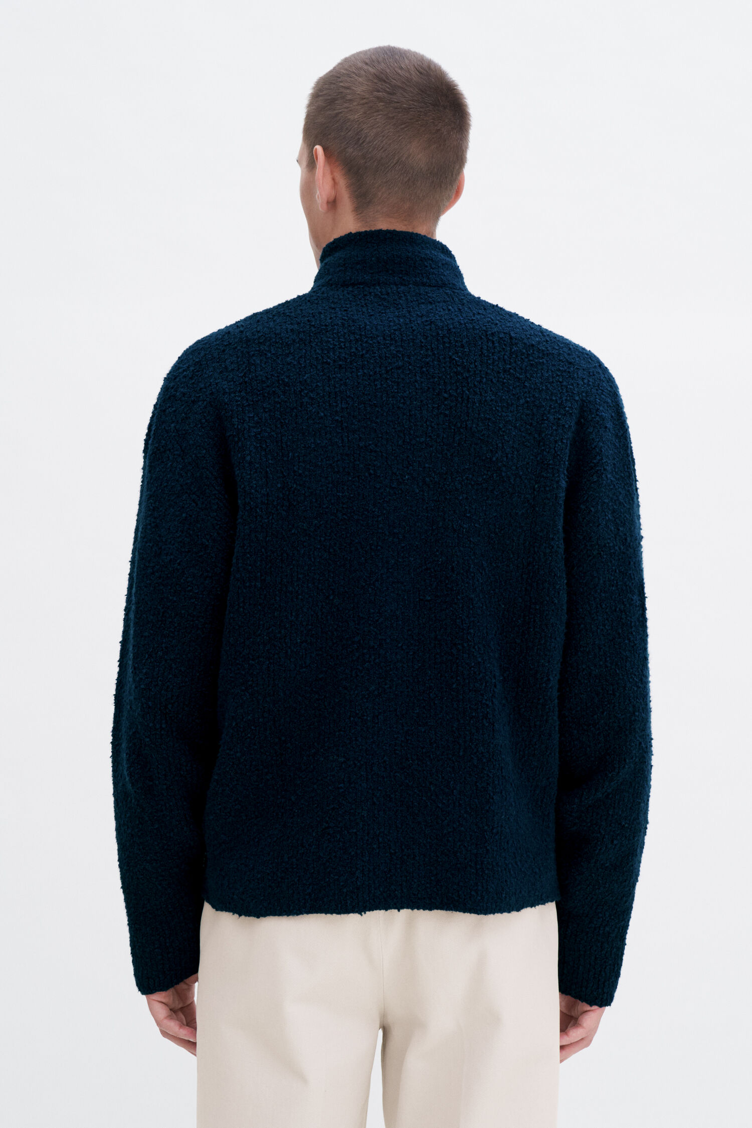 Ribbed Cotton Zip Cardigan