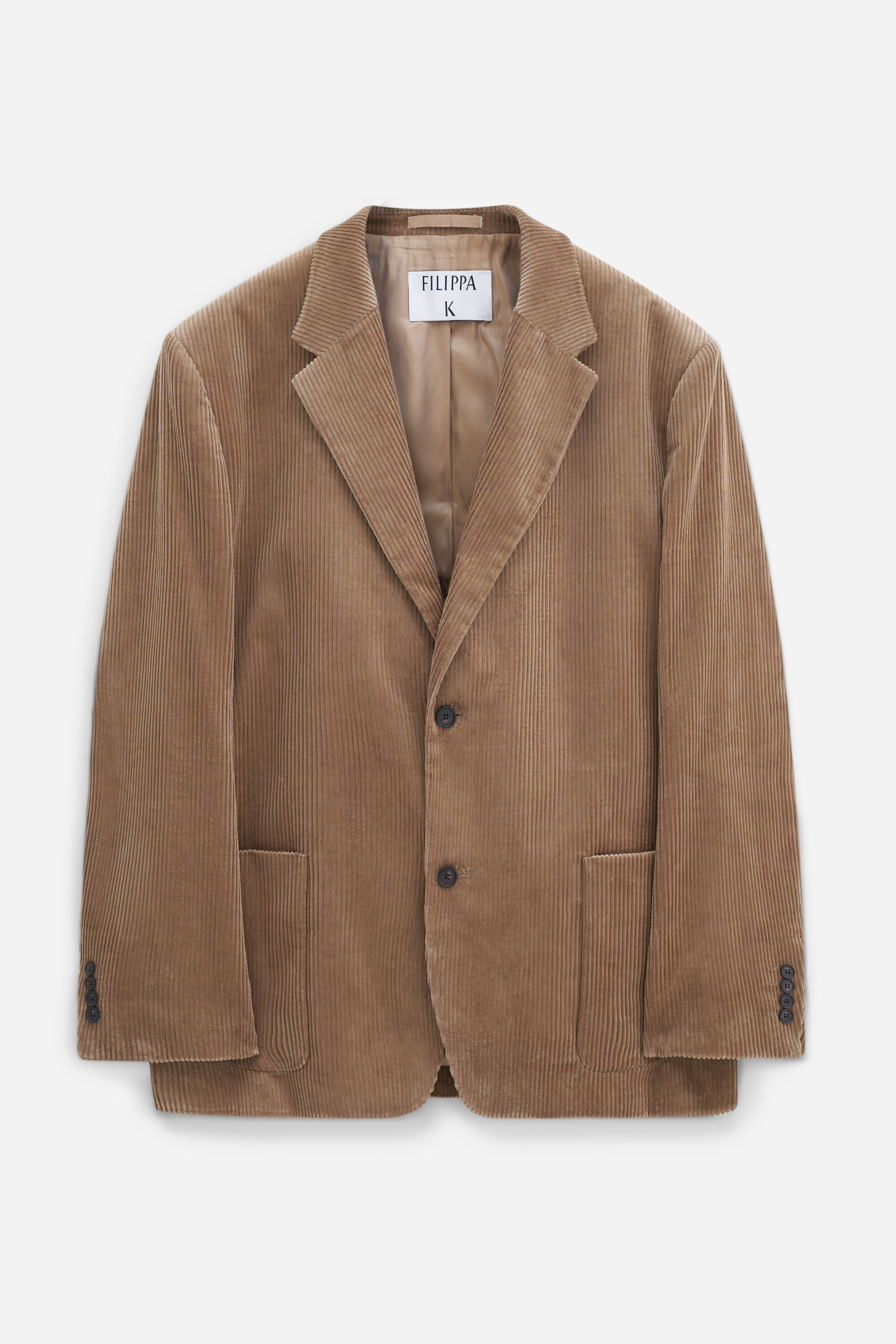 Tan corduroy blazer top
