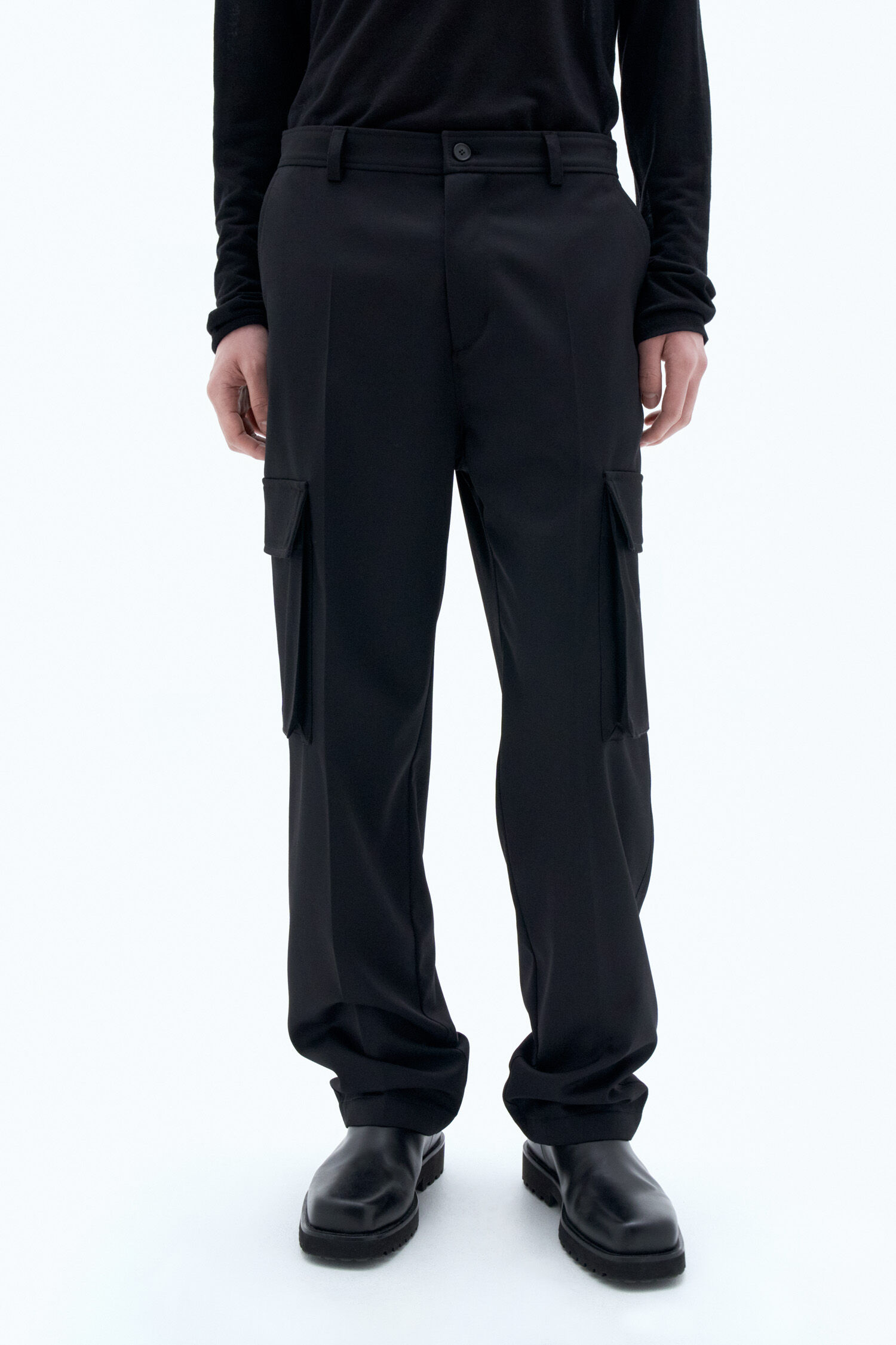 Wool Twill Cargo Pants
