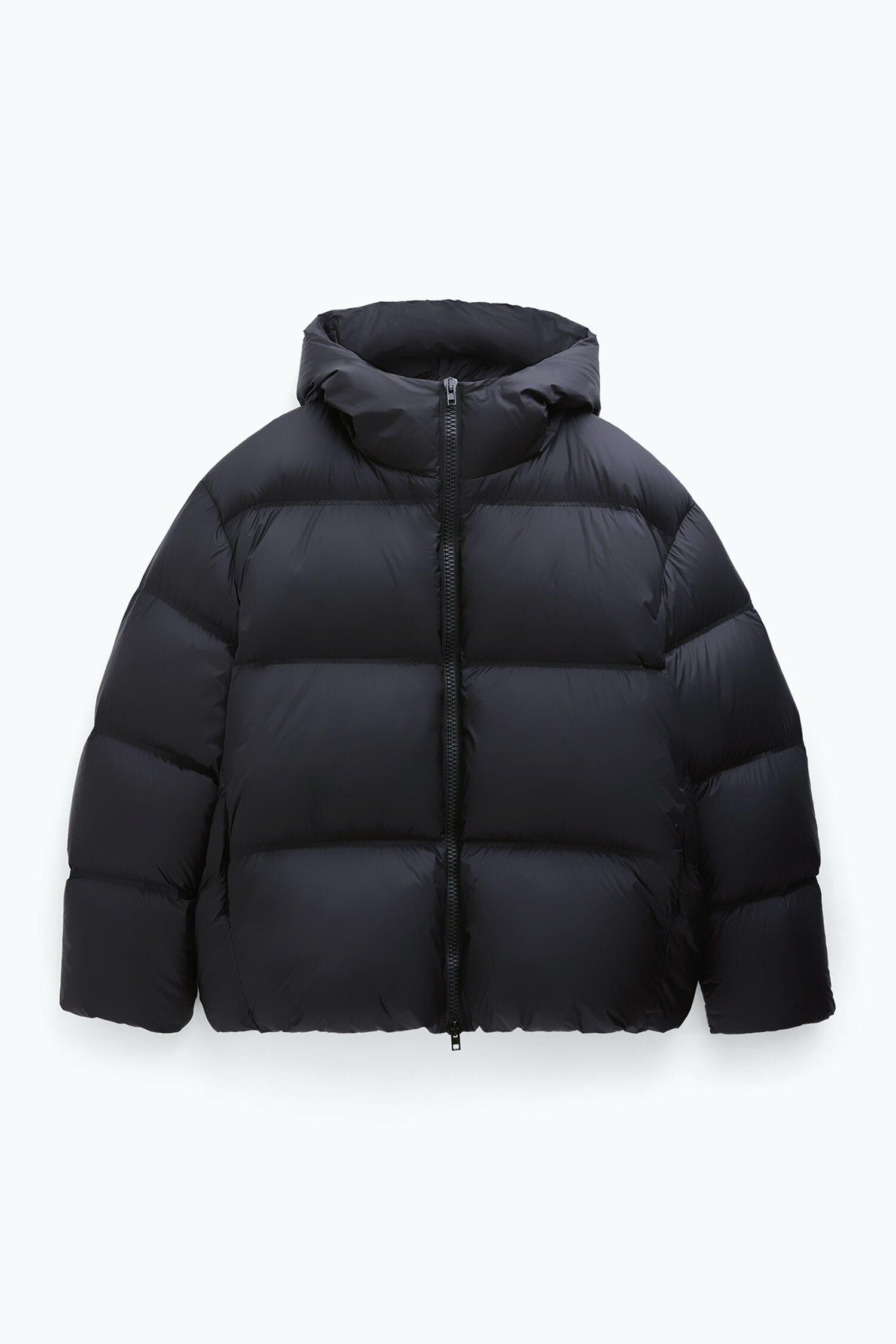 Hooded sales puffer black