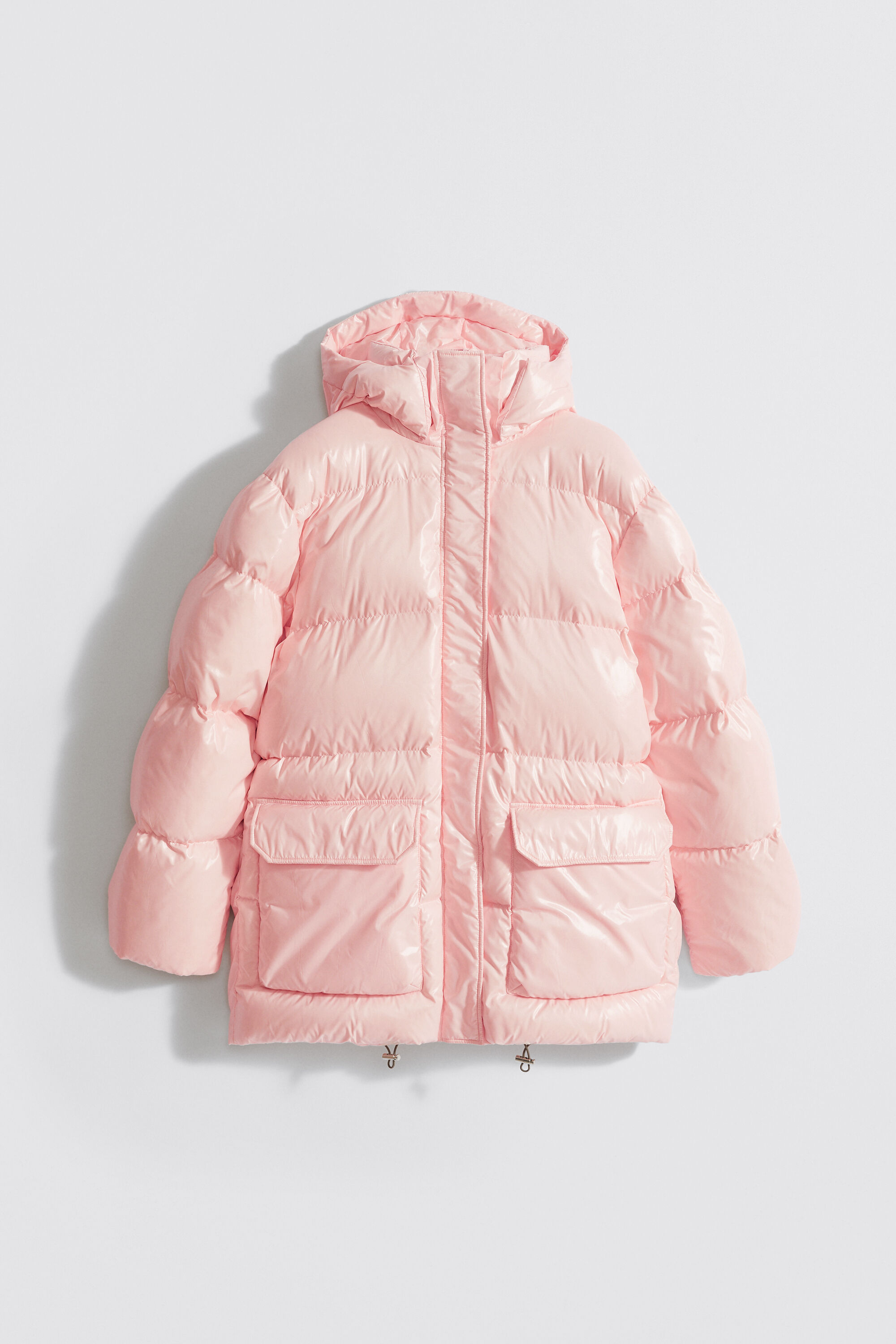 Pink glossy hotsell puffer jacket