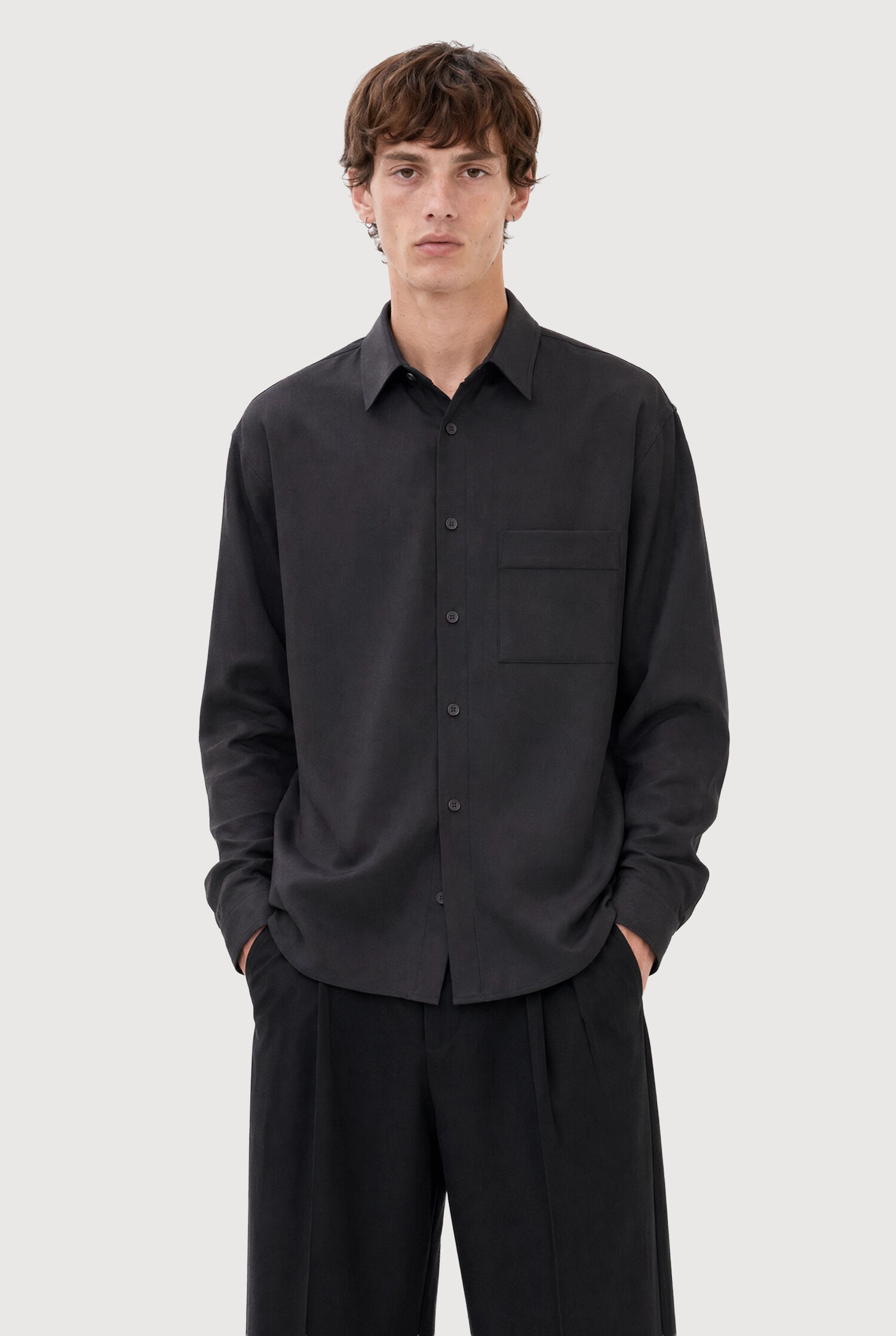 Boxy Wool Twill Shirt