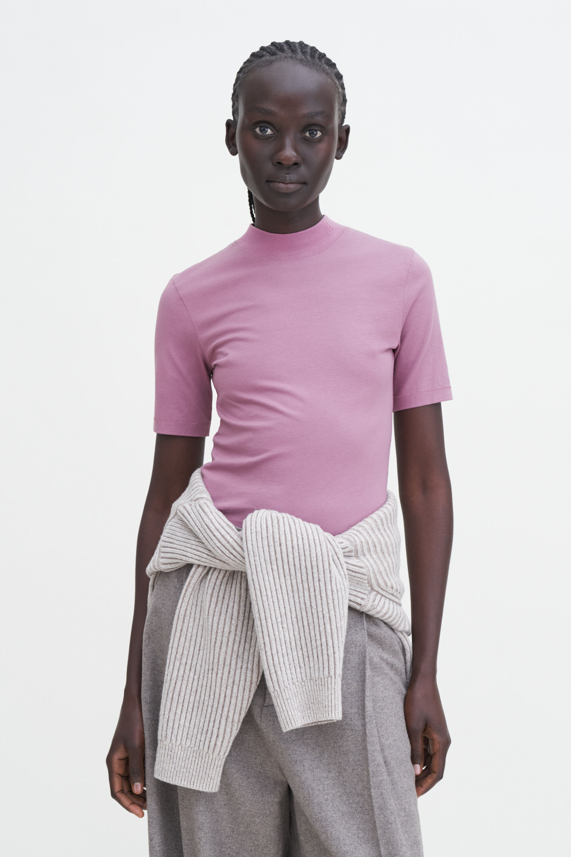 Mock neck tee best sale