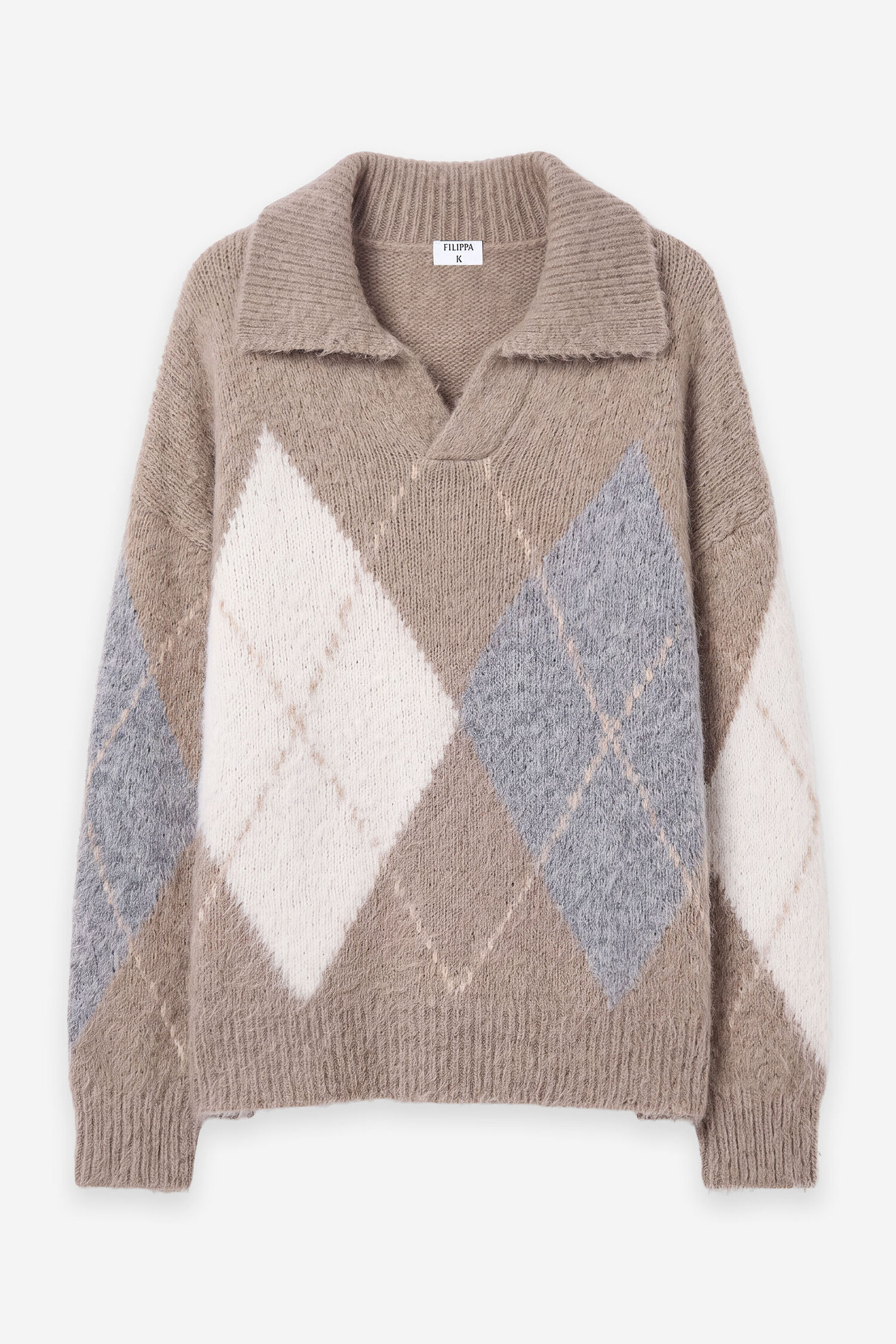 Alpaca Check Sweater