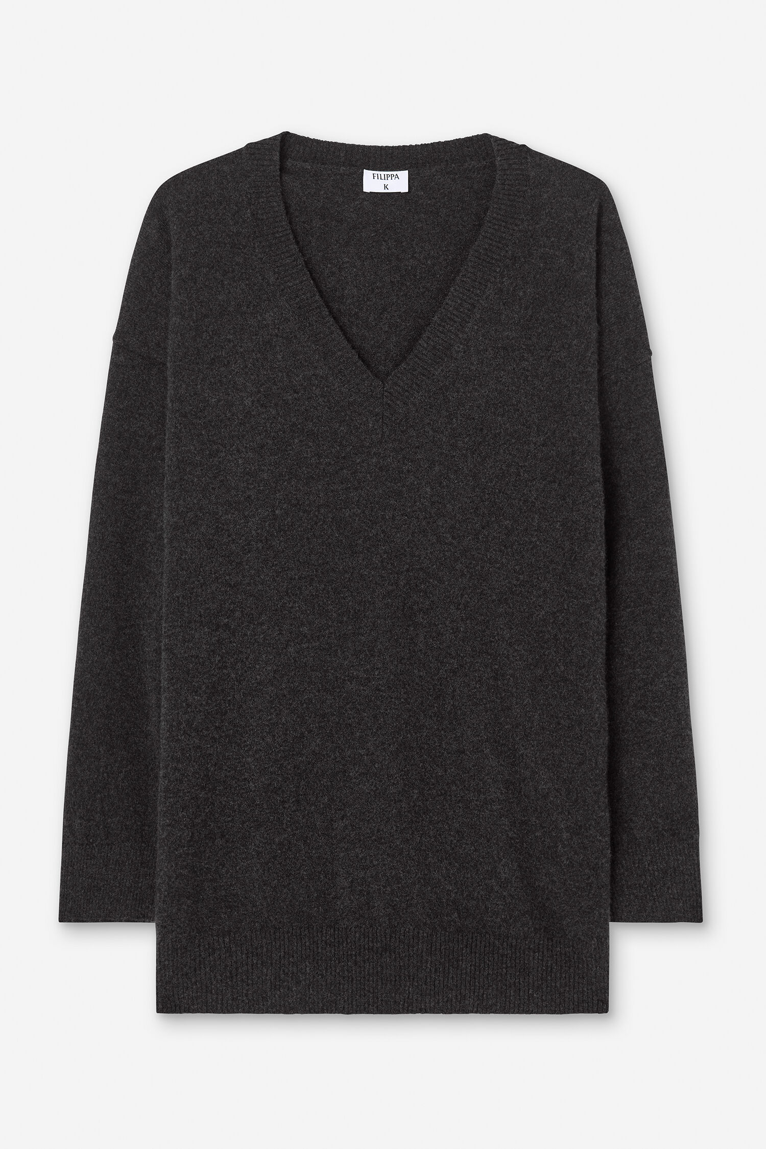 Long V-Neck Cashmere Sweater