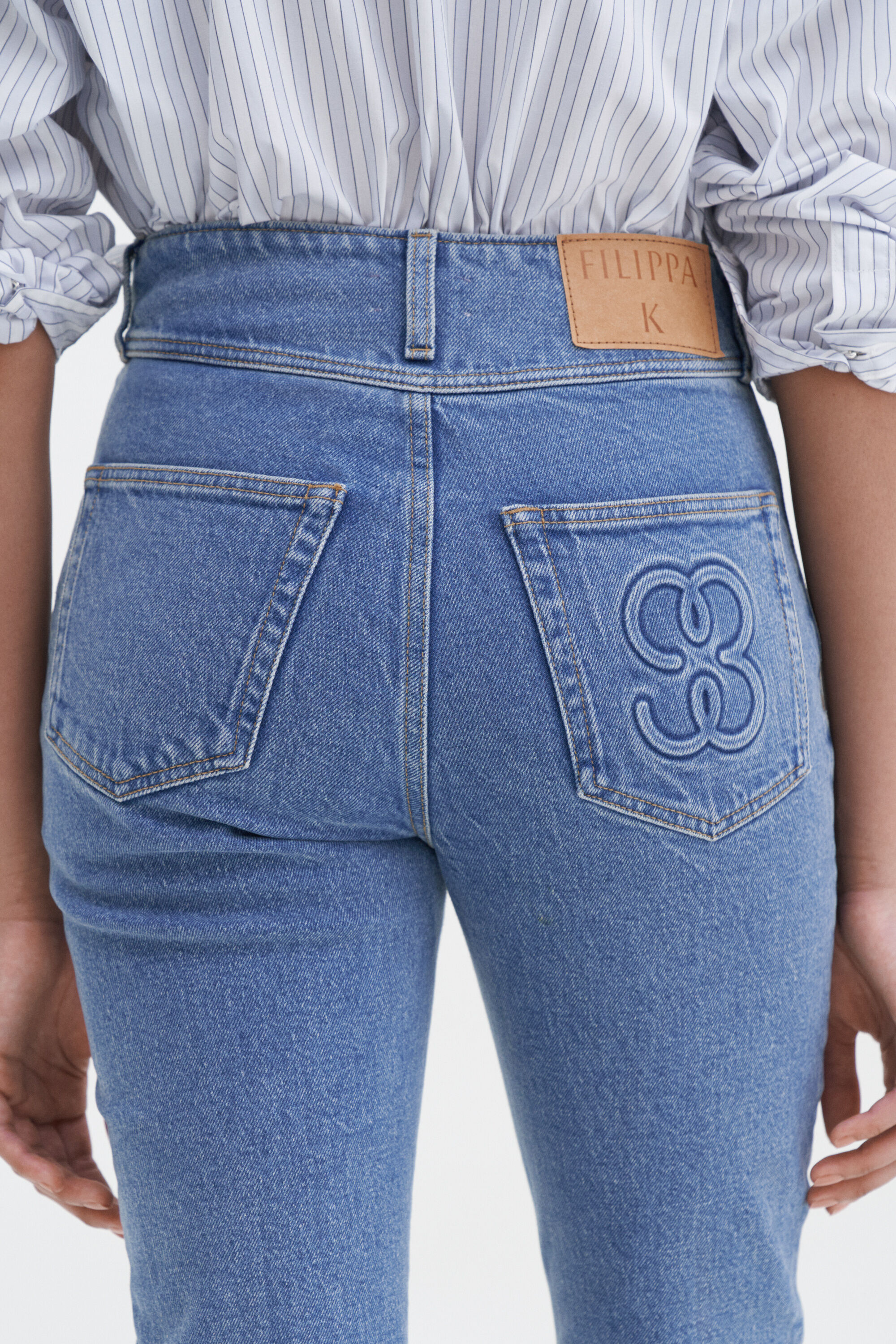 90s Stacked Bootcut Jeans - Washed Mid Blue | Filippa K