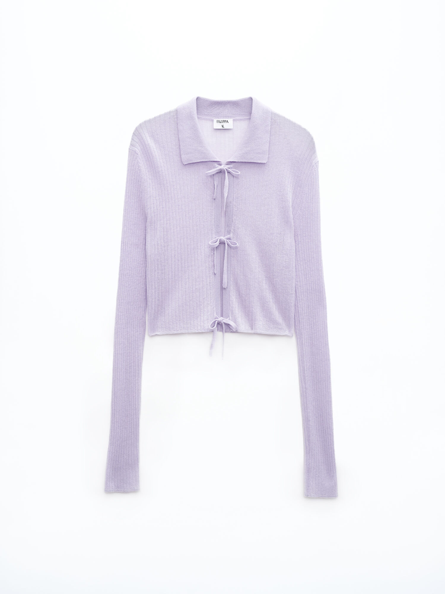 Cropped Tie Cardigan