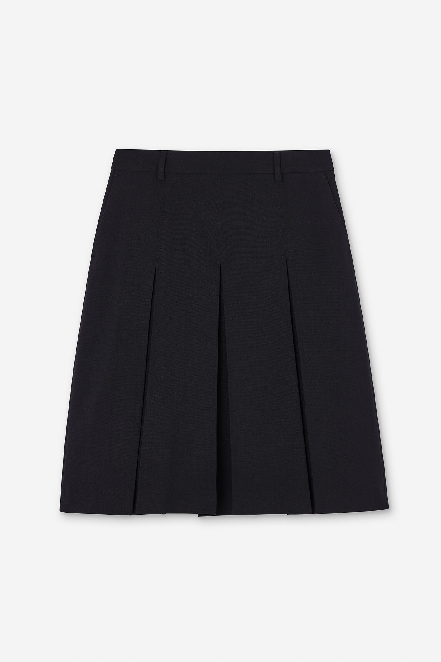 Pleated Wool Skirt
