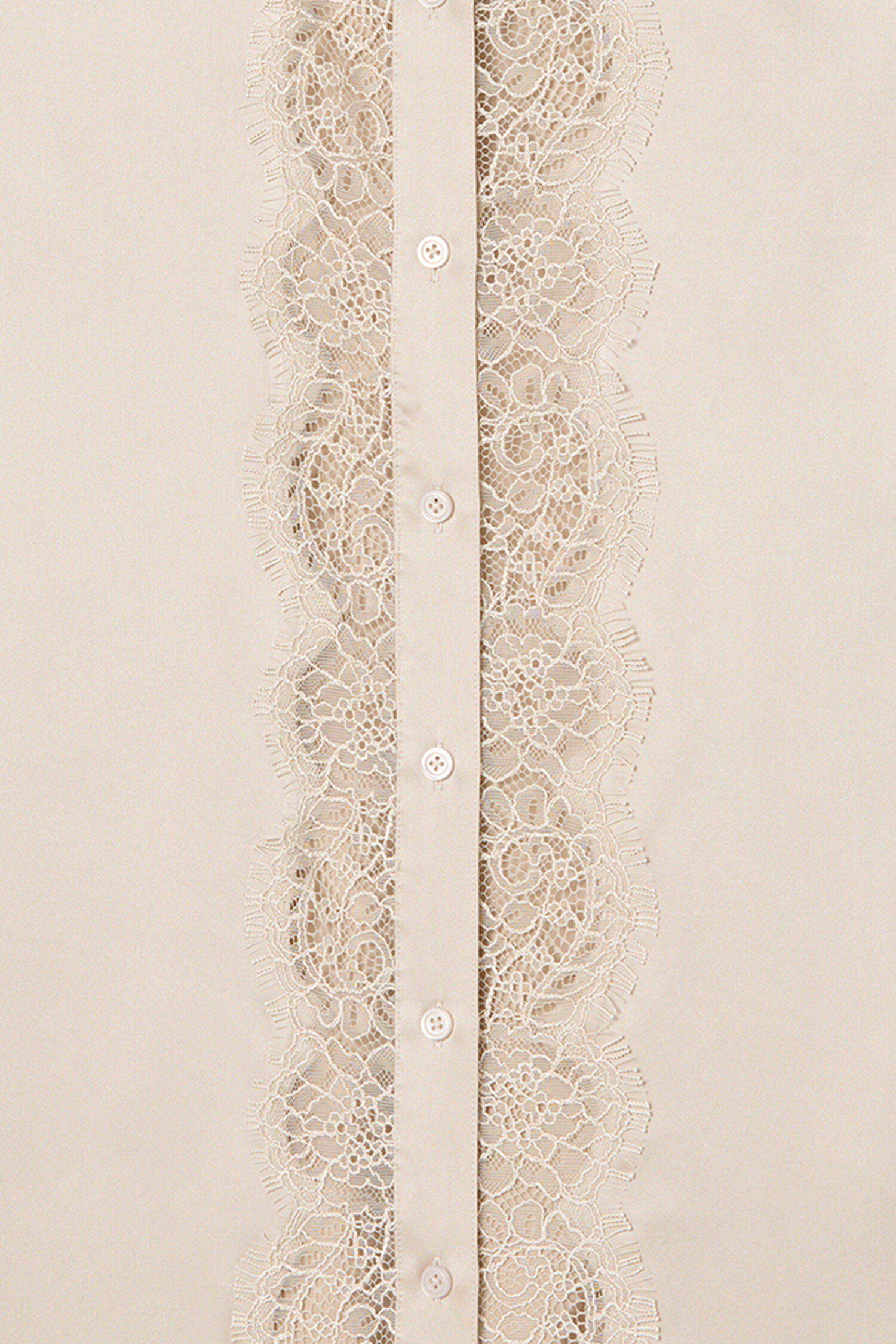 Vertical Lace Detail Shirt
