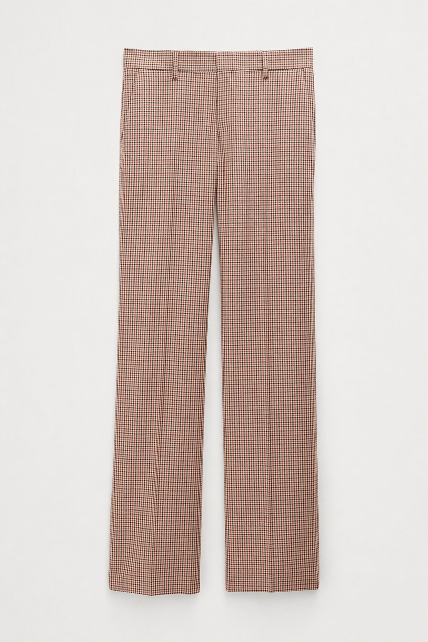 Bootcut Check Trousers