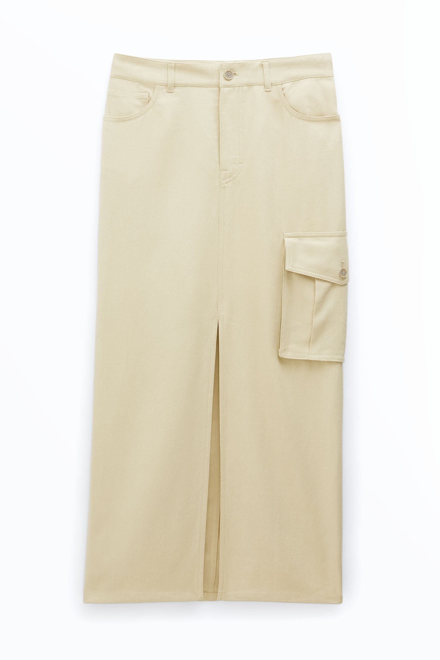 Re:Sourced Crepe Cargo Skirt - Matcha Green | FILIPPA K