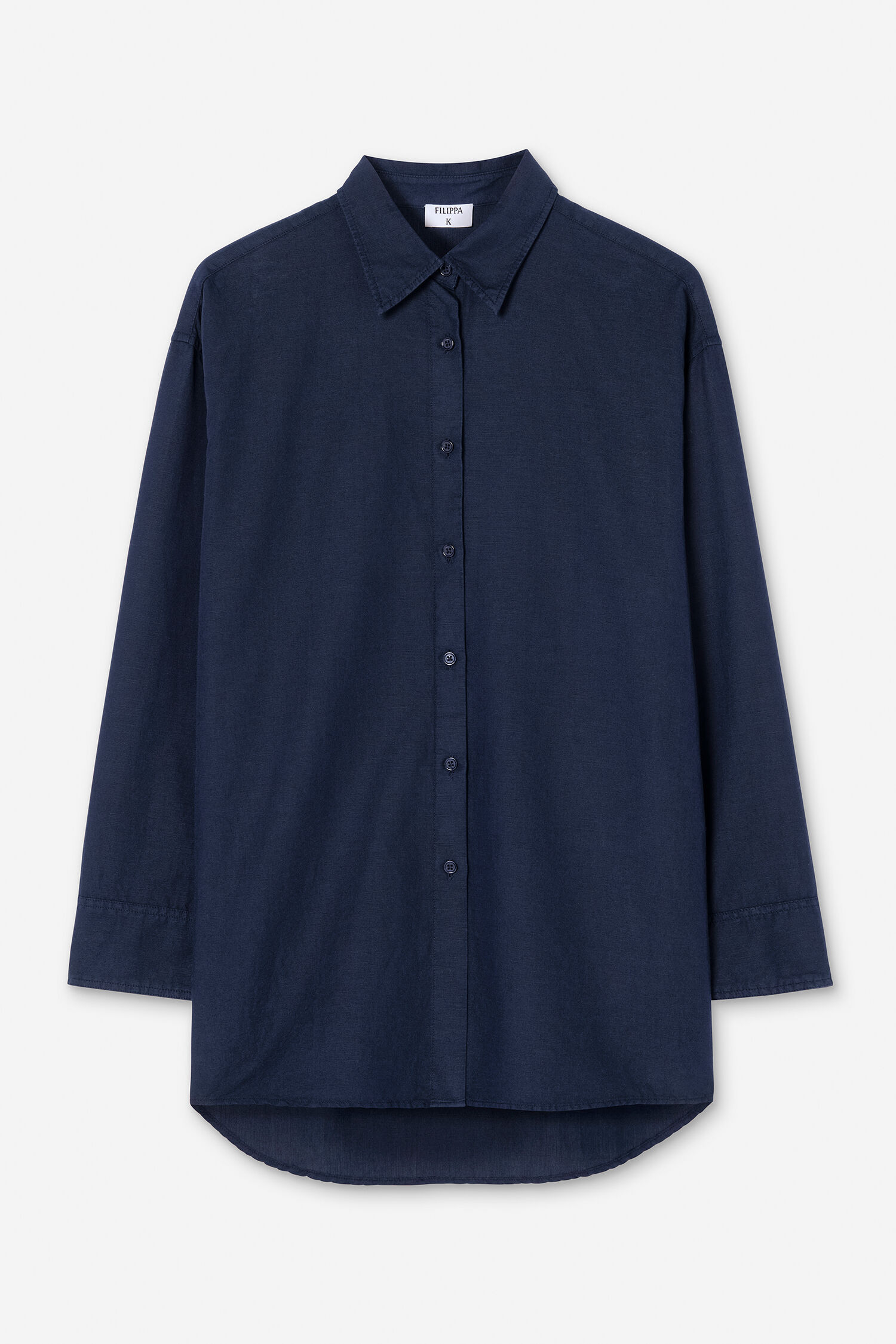Sandie Linen Shirt - Navy | FILIPPA K