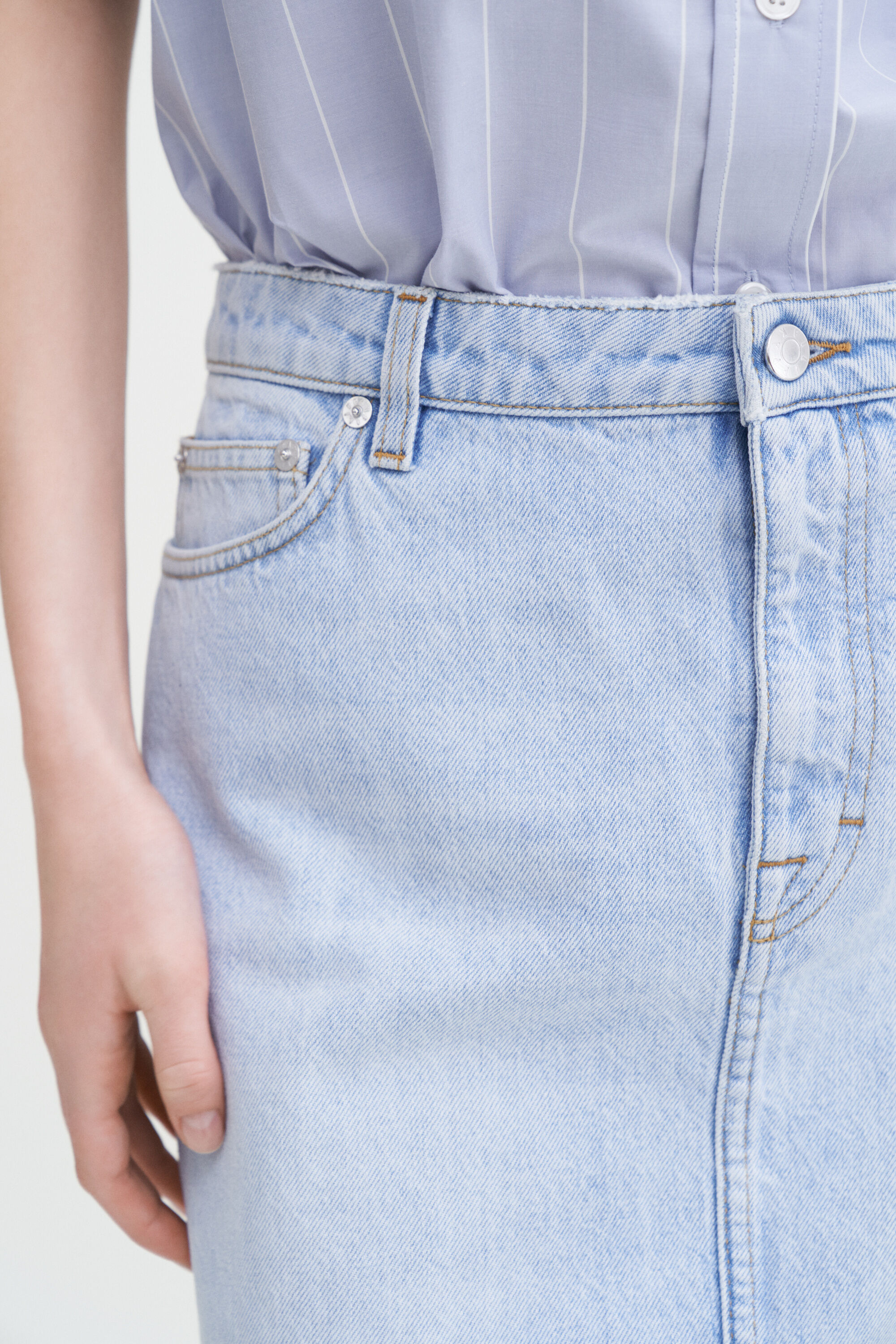 Denim Midi Skirt Light Blue Filippa K