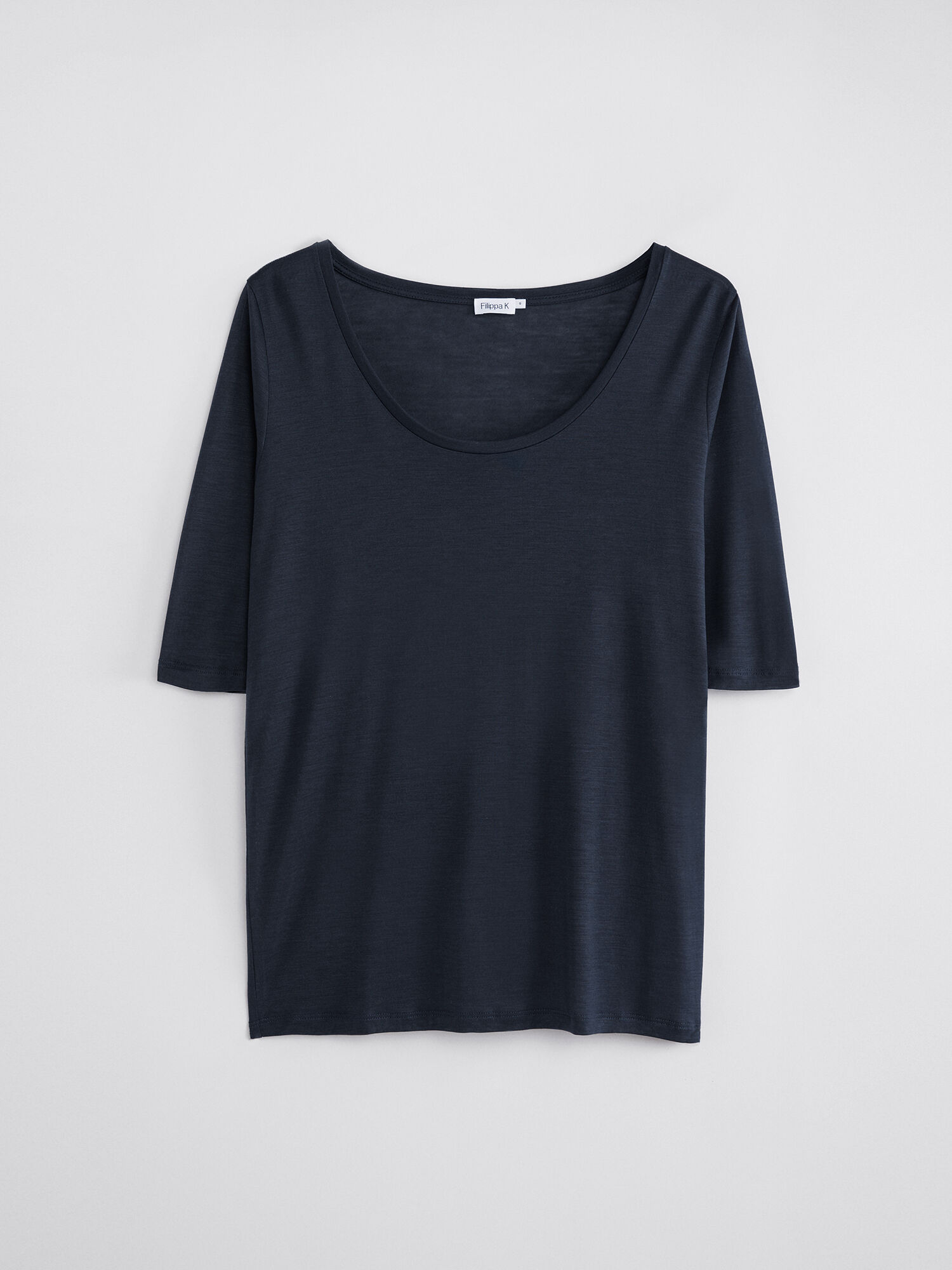 Tencel Scoop-neck Tee