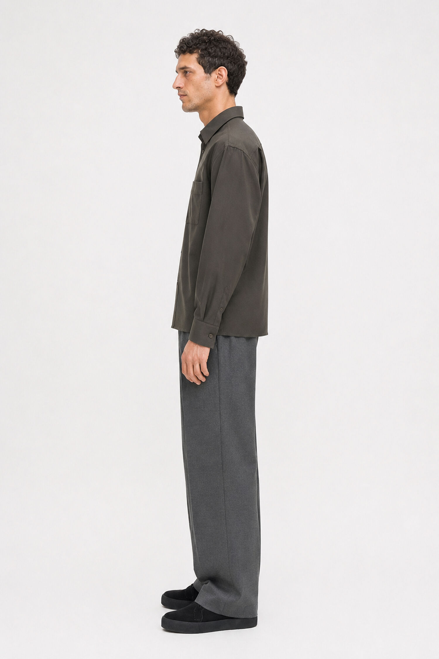 Boxy Wool Twill Shirt