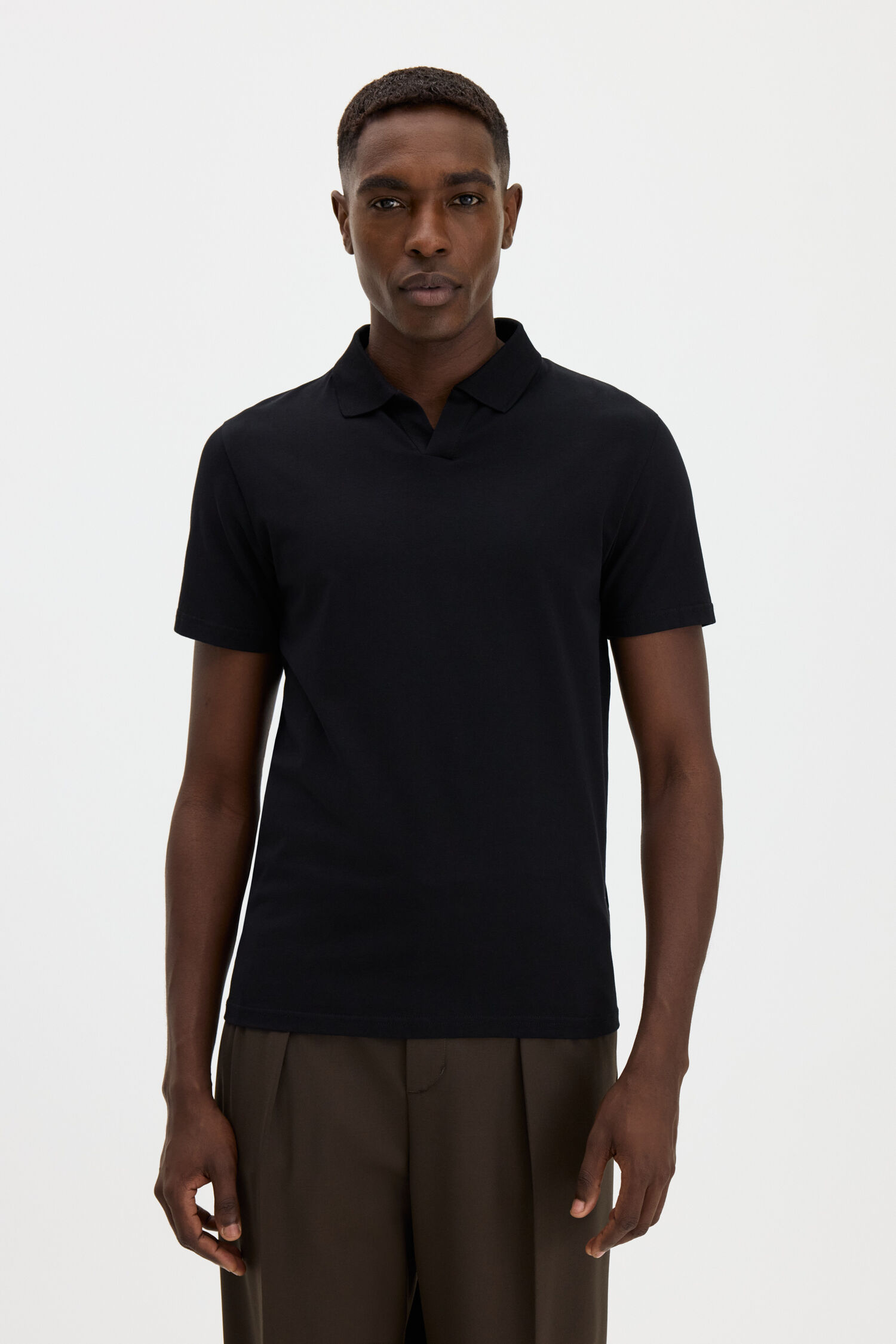 Stretch Cotton Polo T-Shirt