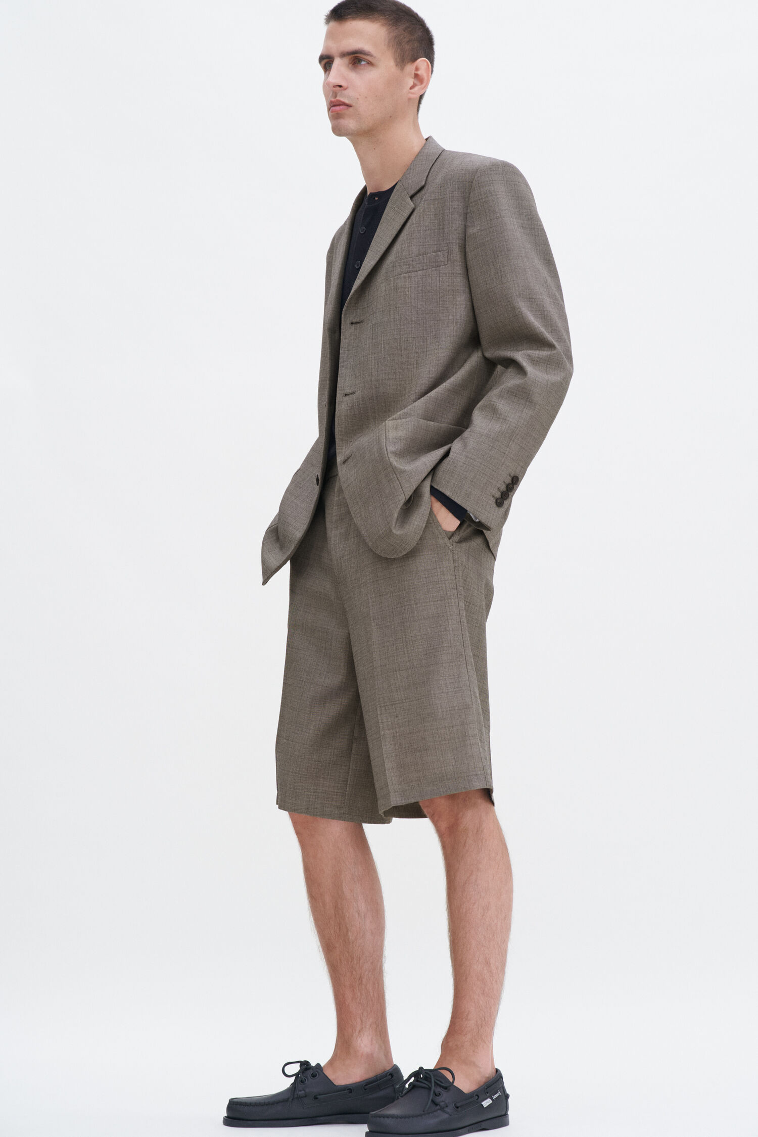 Wool Blend Patch Pocket Blazer