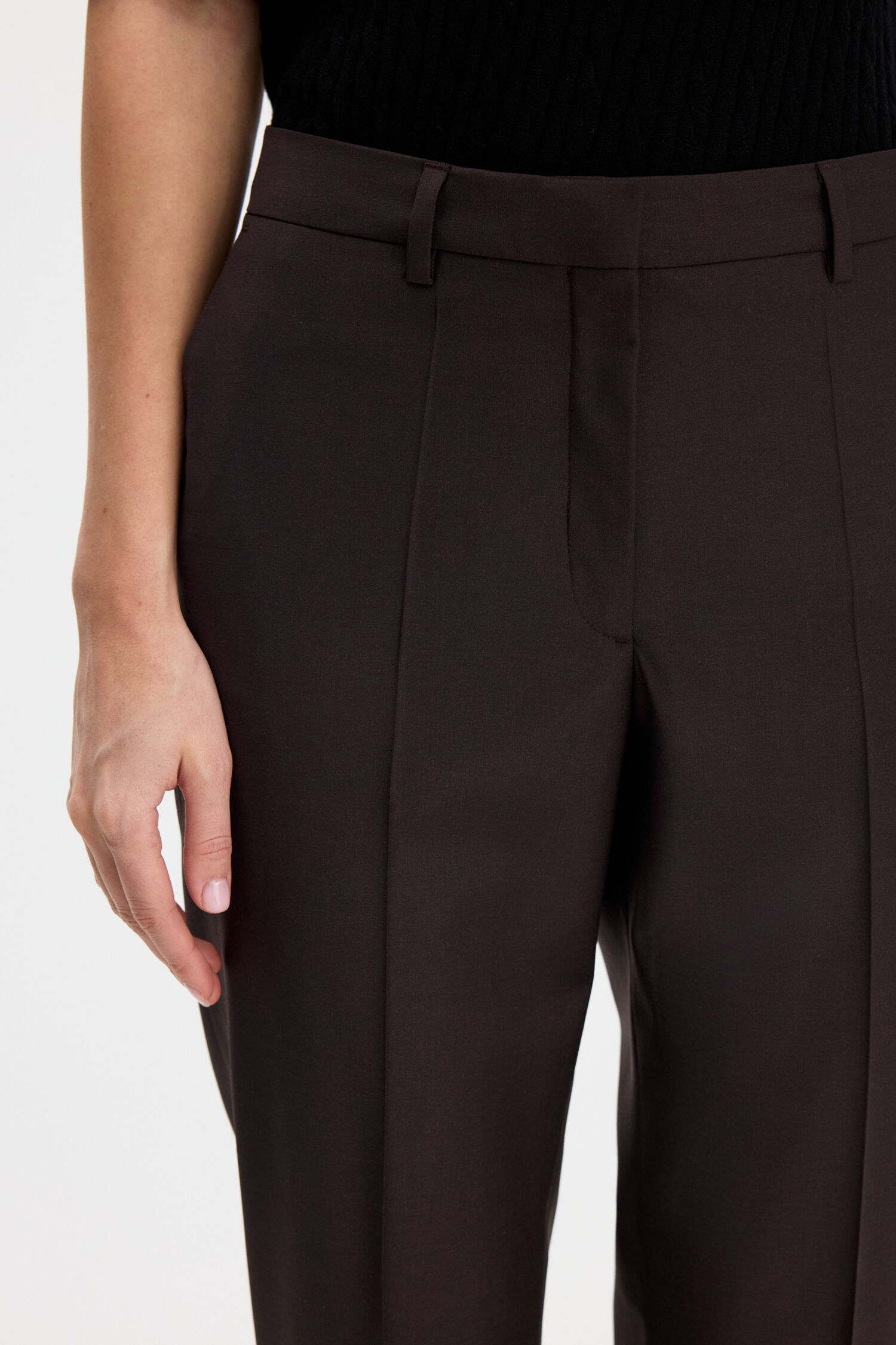 Emma Cropped Cool Wool Trousers
