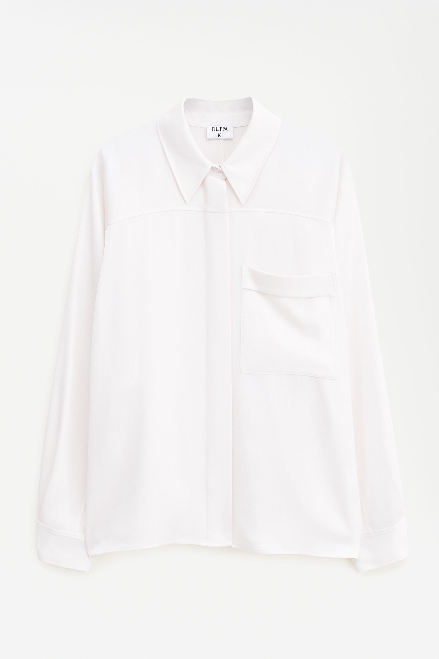 Shiny Pocket Blouse