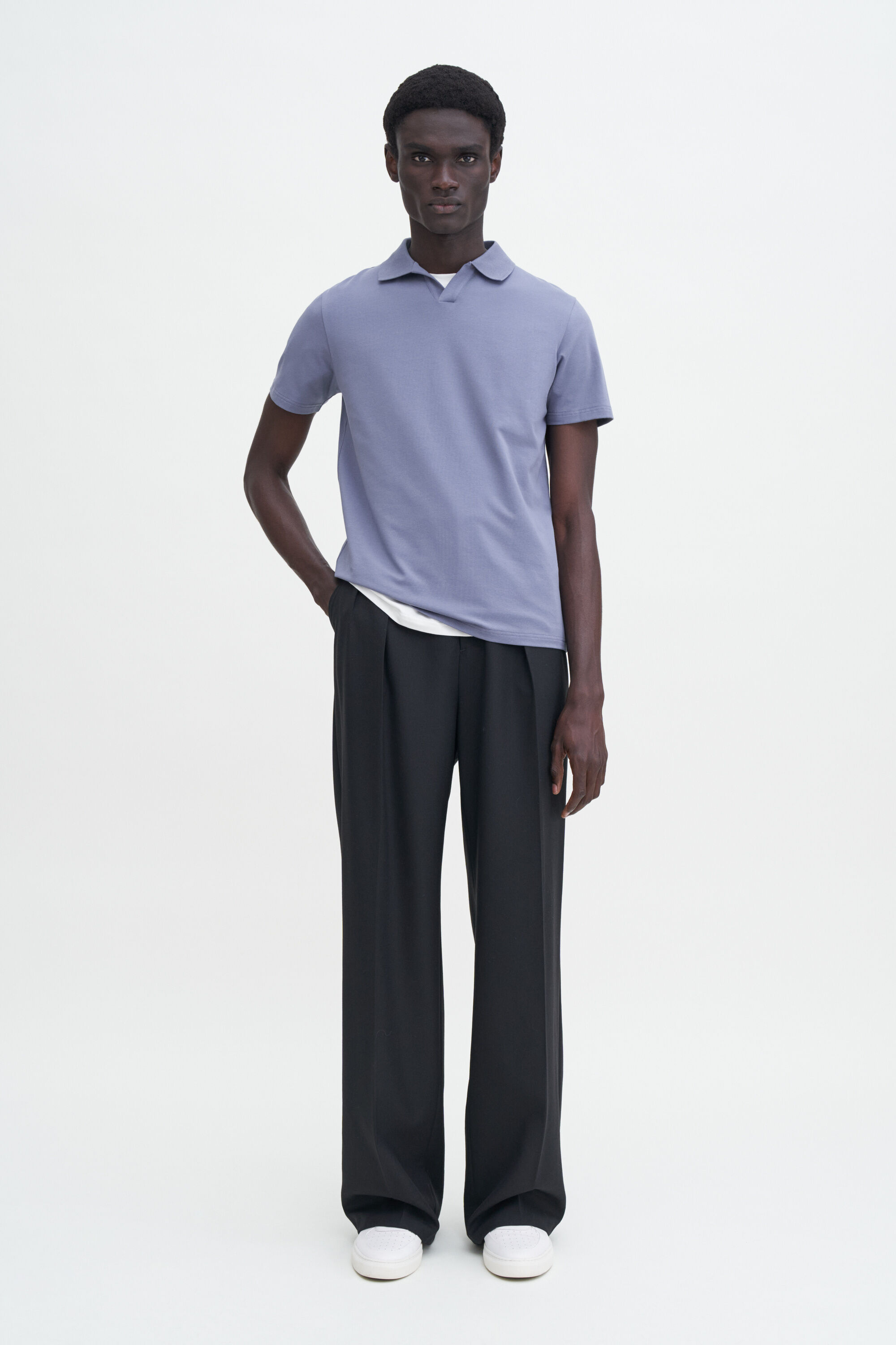 Stretch Cotton Polo T Shirt