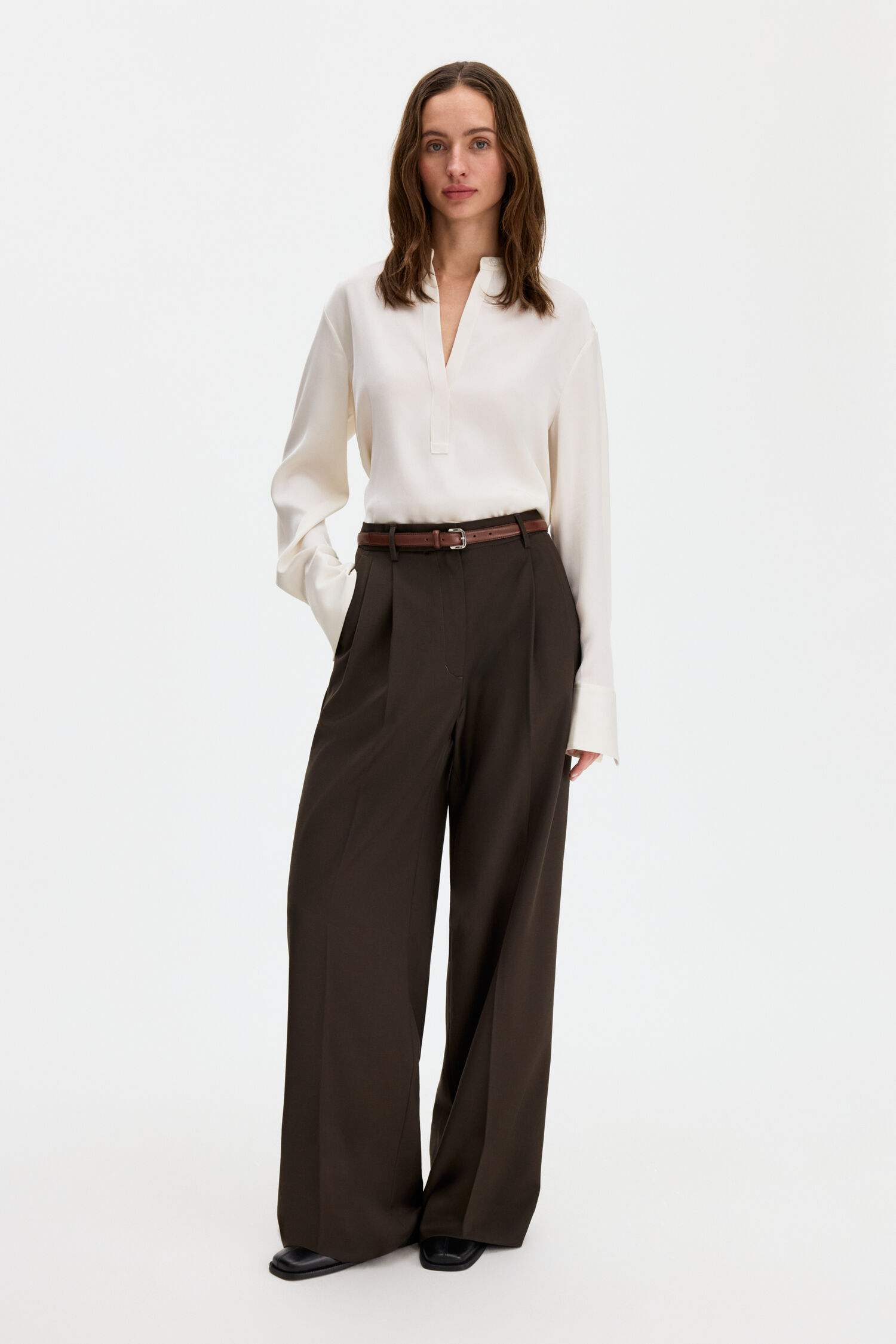 Half Placket Collar Blouse