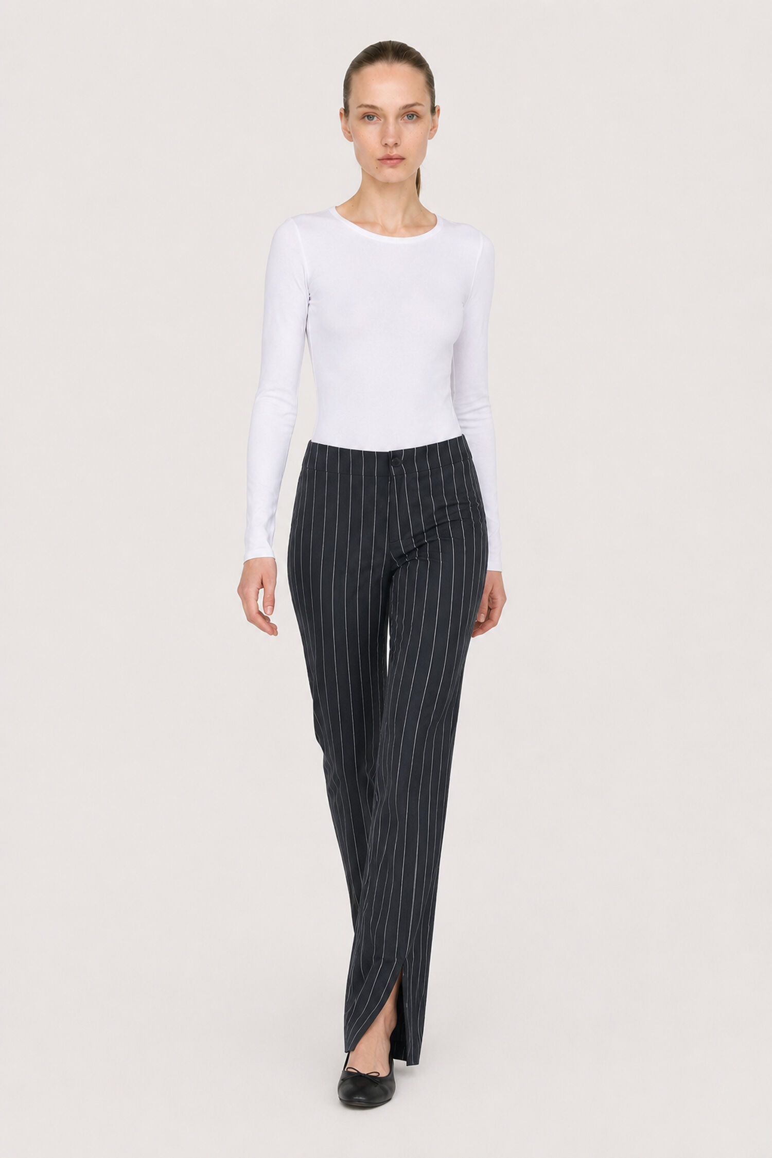Slim Pinstripe Trousers