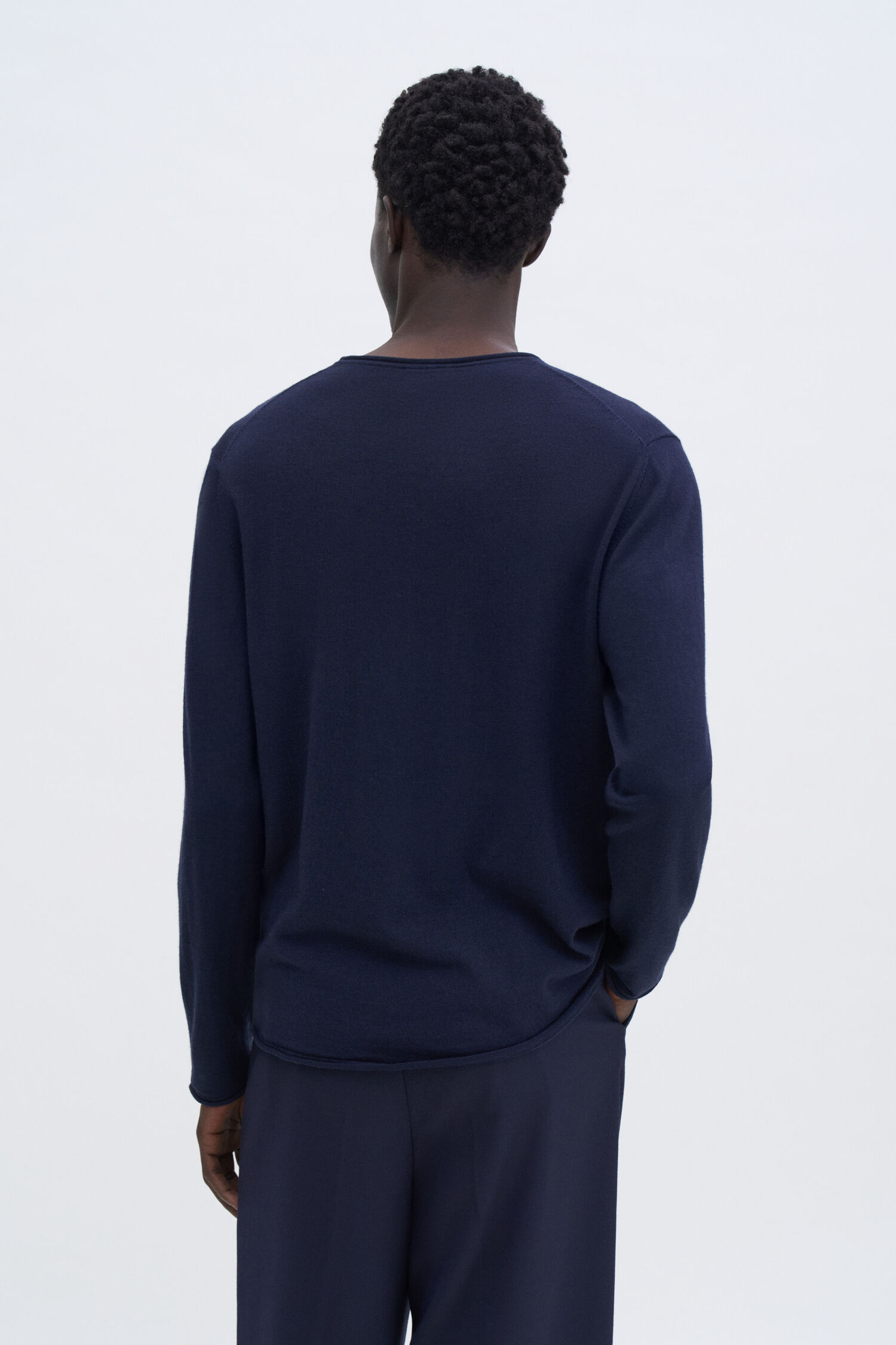 Rolled Edge Knit Sweater