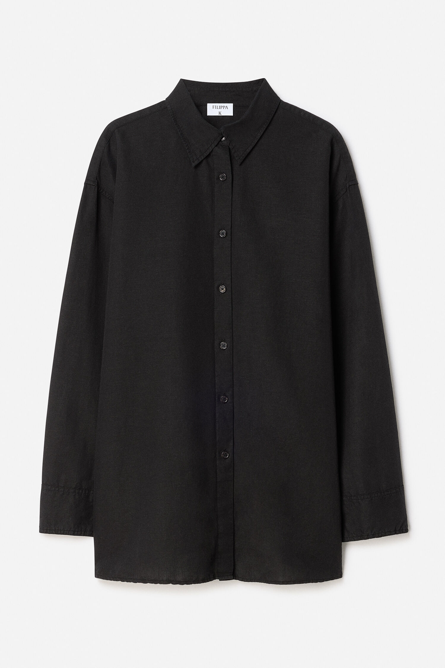 Sandie Linen Shirt - Black | FILIPPA K