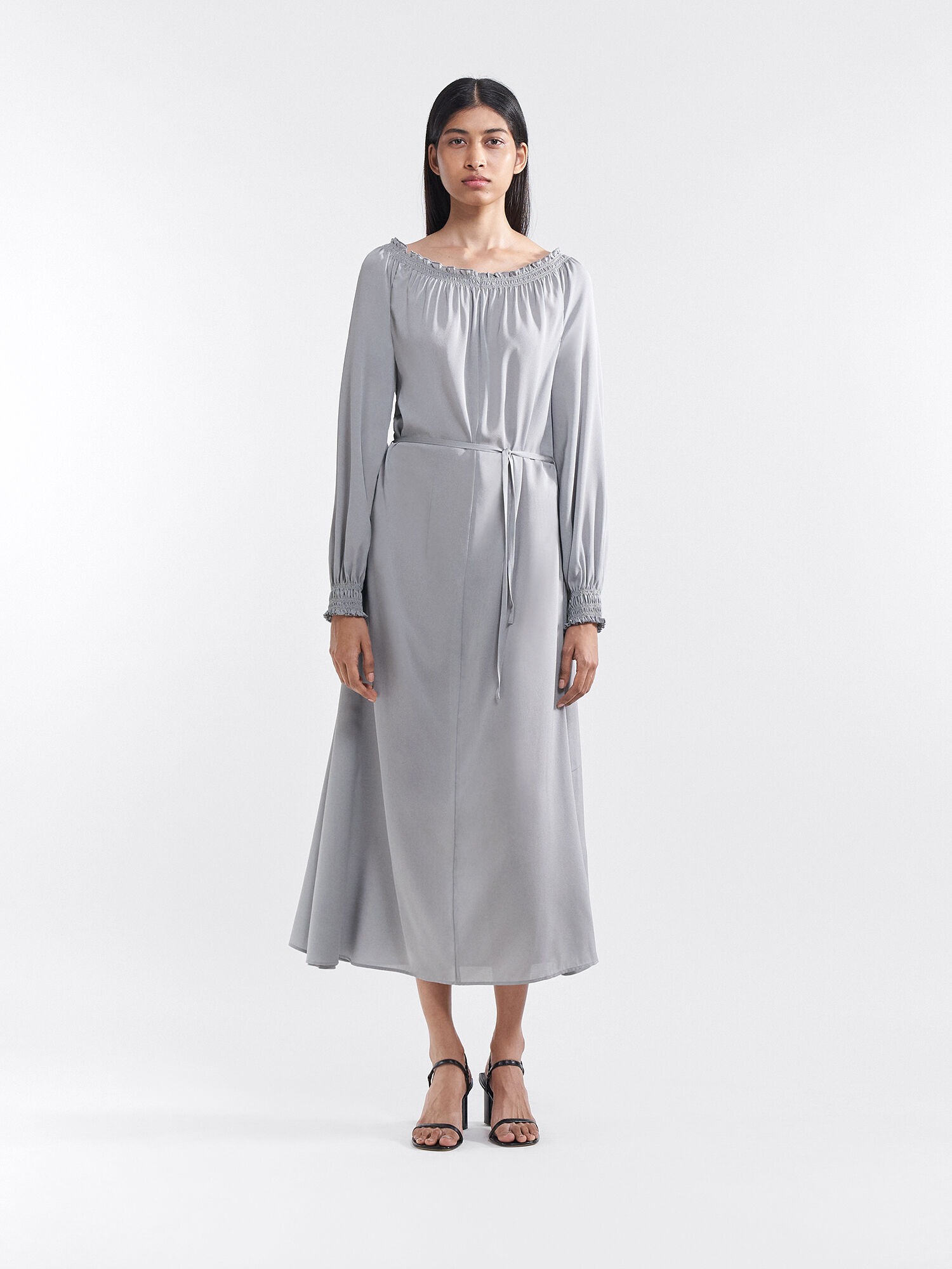 Clarissa Silk Dress Fog Blue Filippa K