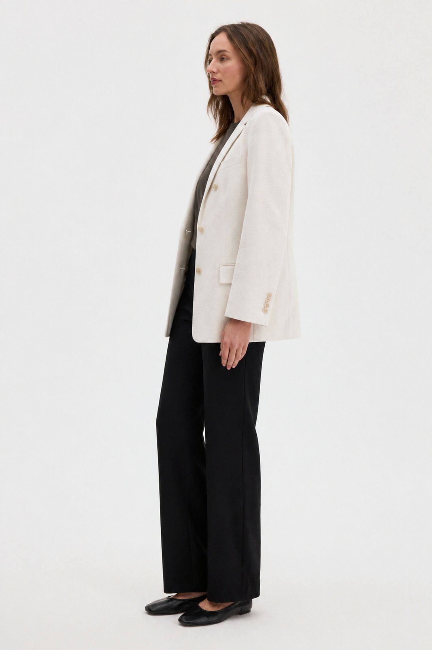 Double Breasted Cotton Linen Blazer