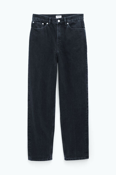 Jeans in Tapered-Passform mit weitem Bein